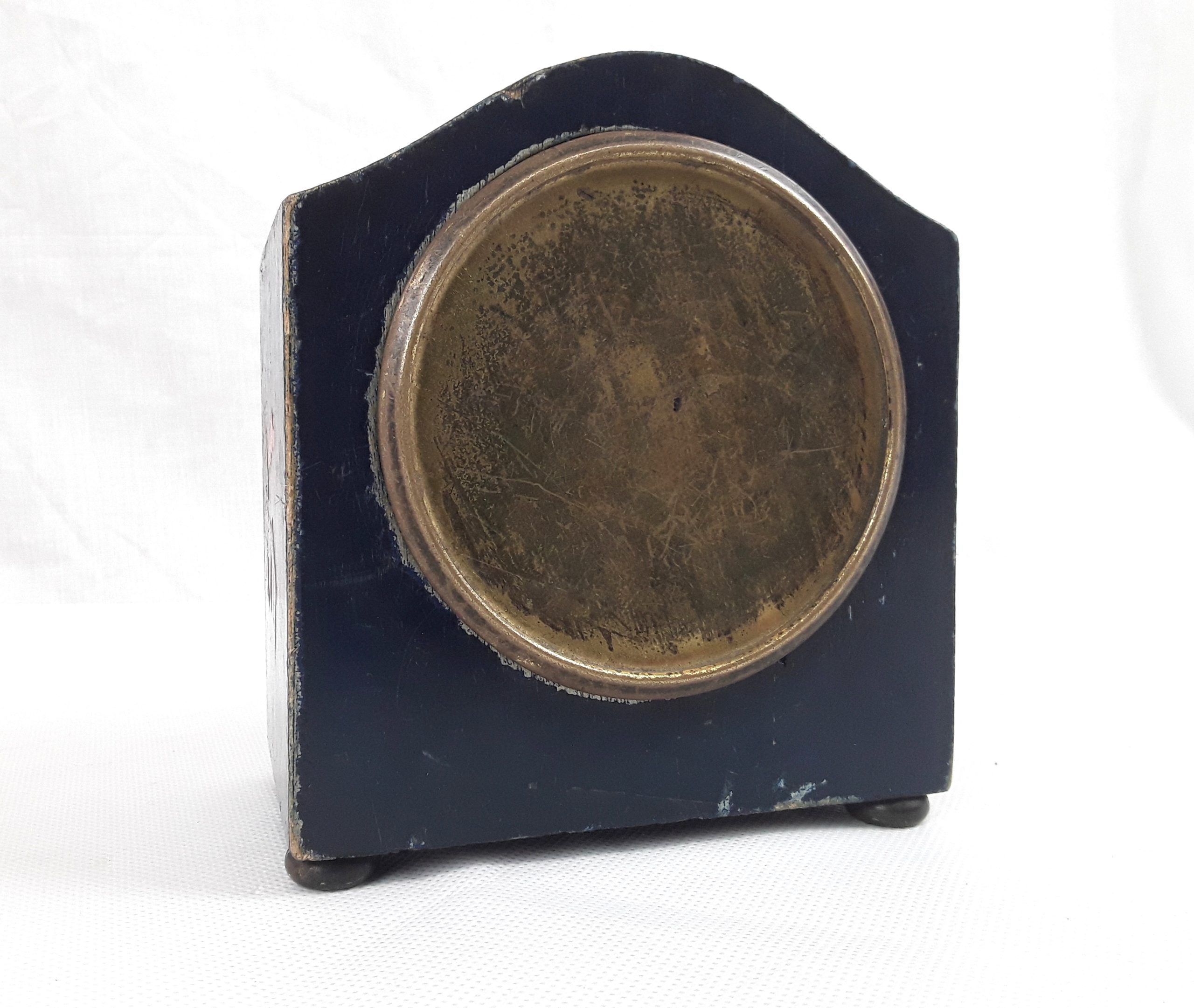 Late Victorian Japanned Small Bracket Clock In Good Working Order - Image 9