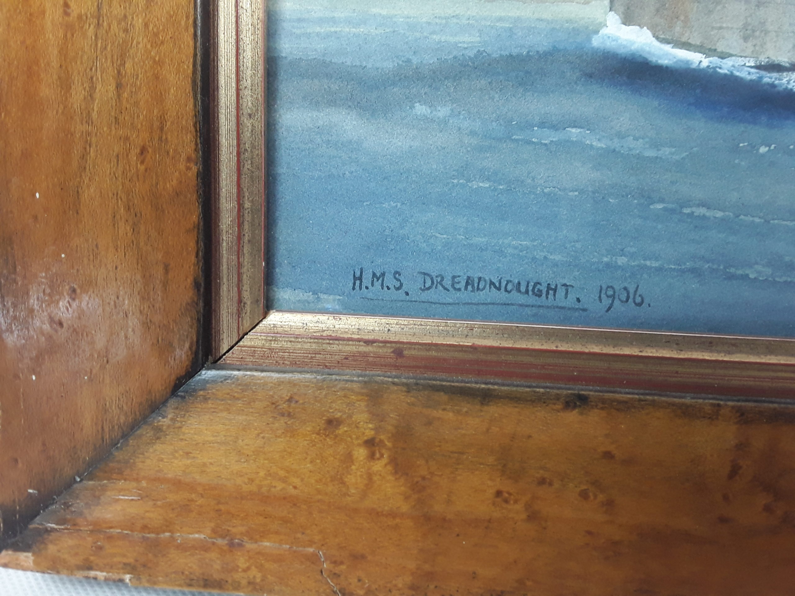 1911 Dated Watercolour Of HMS Dreadnought Battleship By MacKenzie Thompson - Image 8