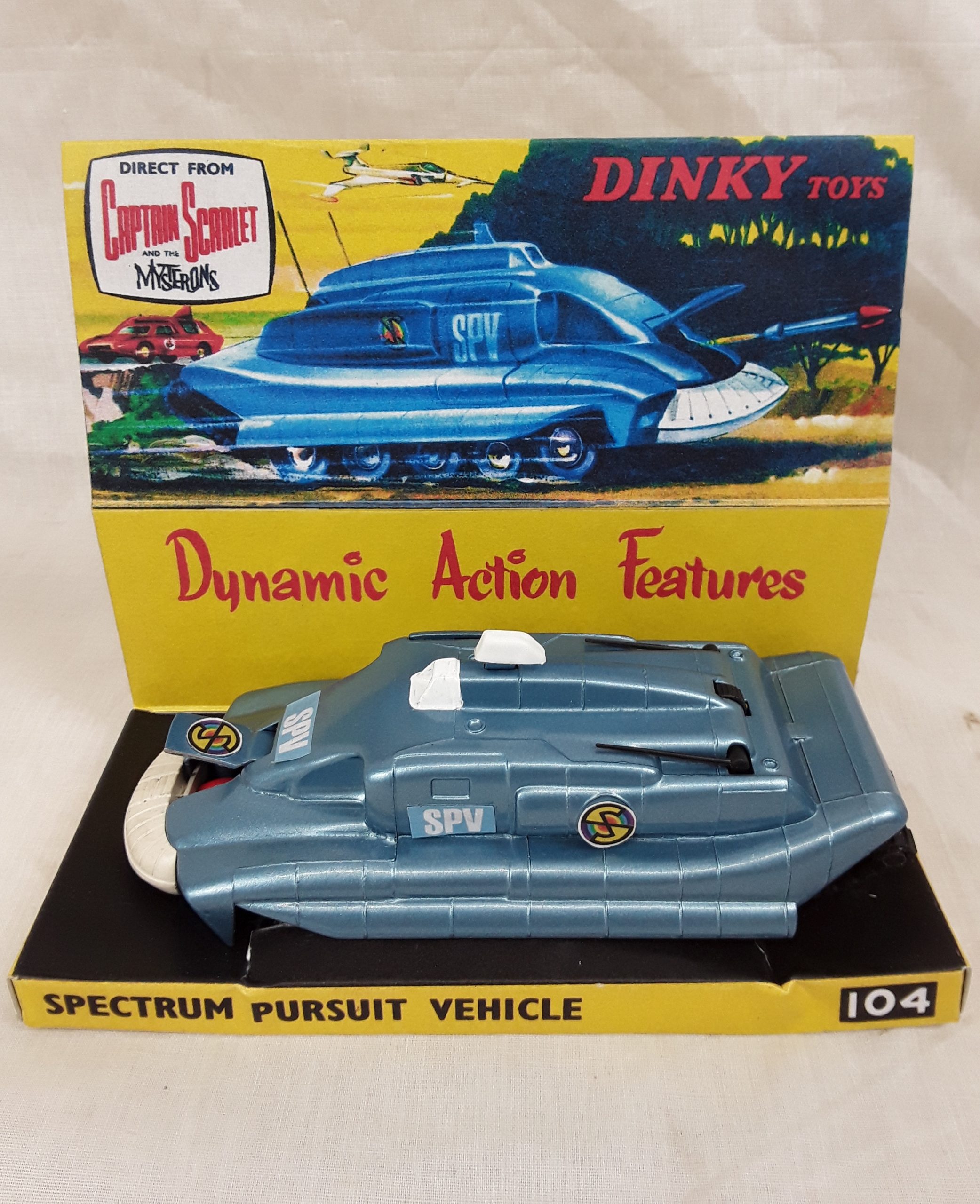 Fully Restored Captain Scarlet Dinky 104 SPV Spectrum Pursuit Vehicle In Reproduction Box - Image 2