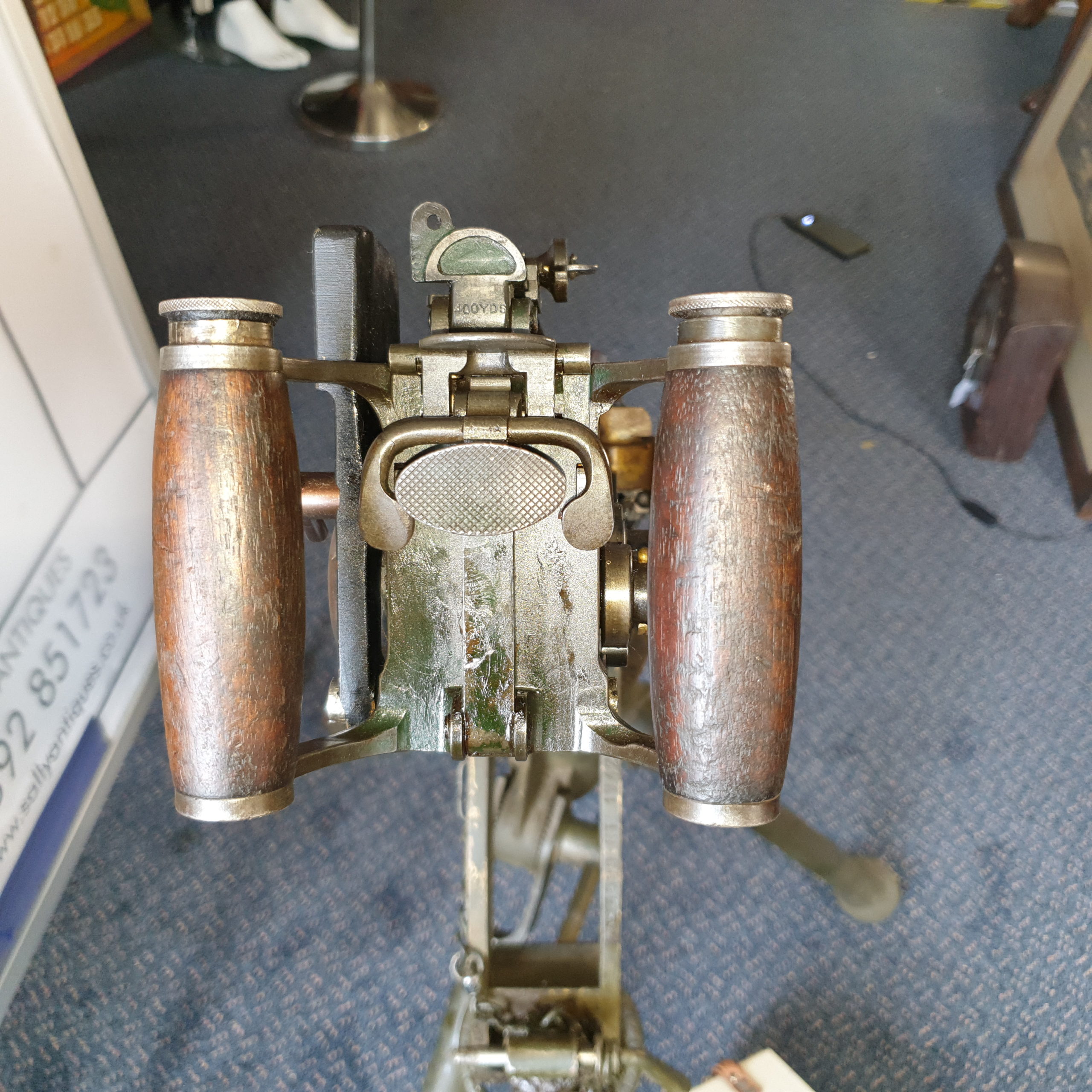 WW2 Era Vickers .303 Machine gun And 1942 Dated Tripod And Ammo Box And Belt - Image 13