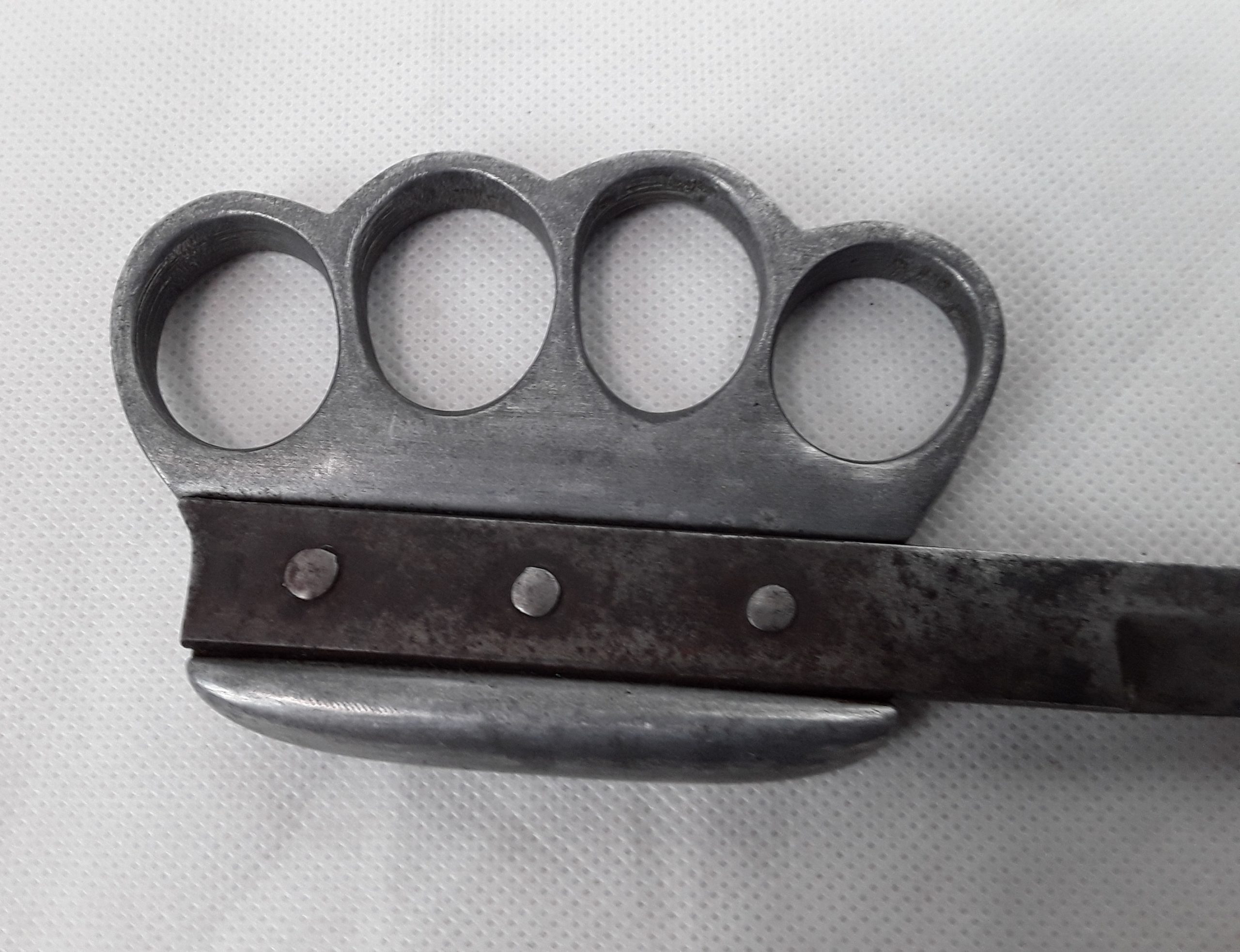 WW1 Trench Knuckle Duster Knife By Clements With Its Original Scabbard - Image 6