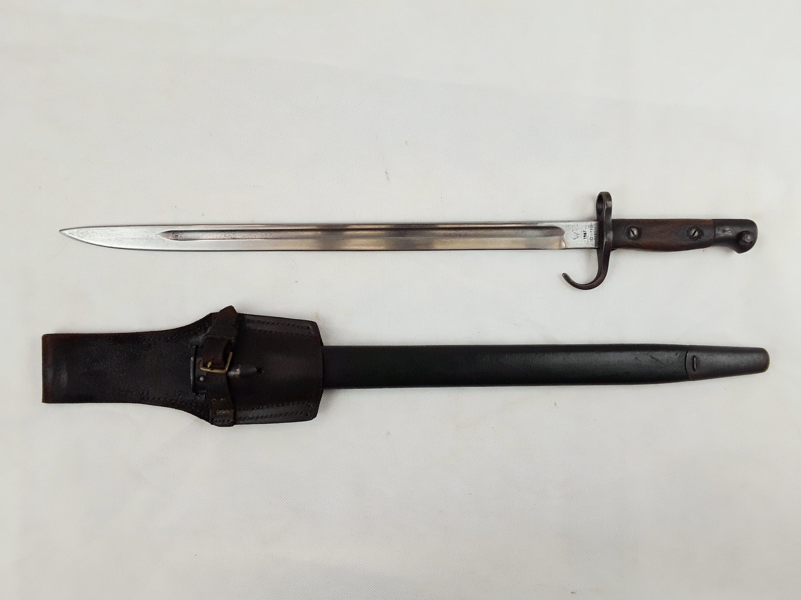 1910 Sanderson P1907 Hooked Quillion Bayonet 3rd Battalion Durham Light Infantry