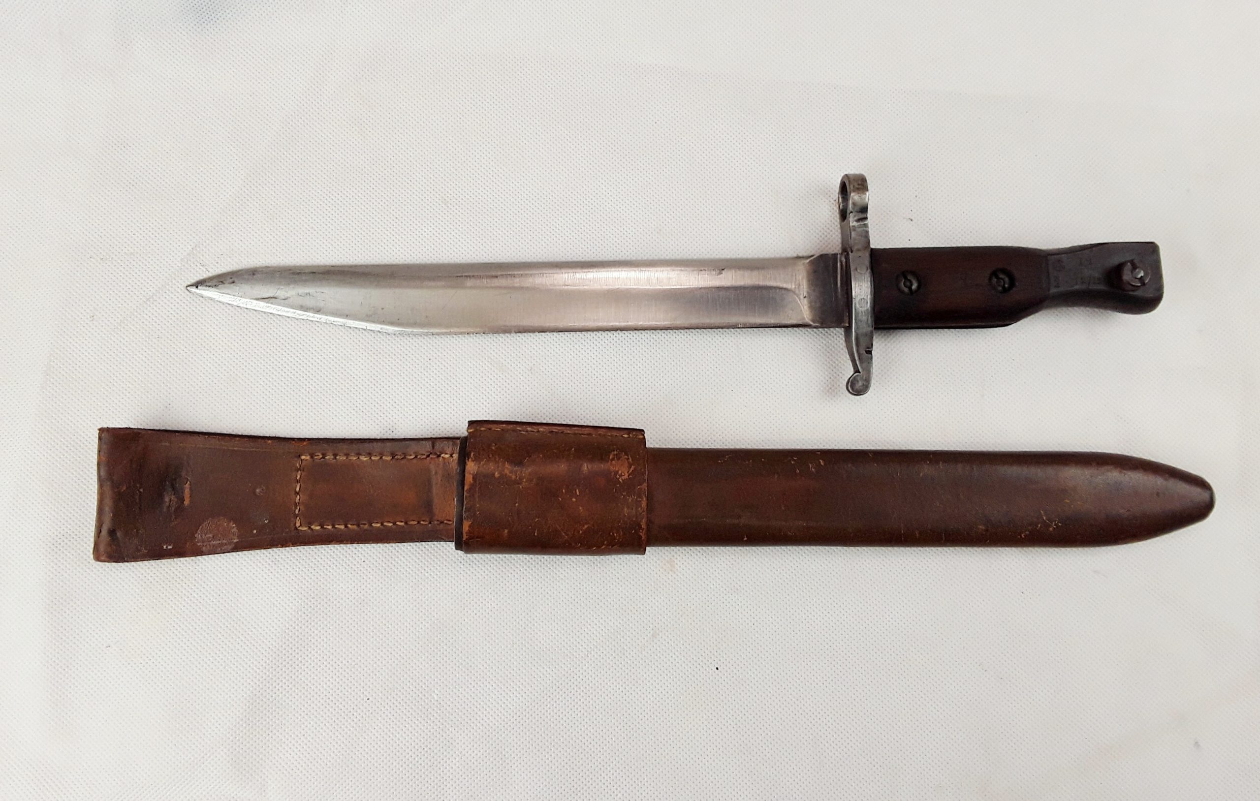 1915 Ross Rifle Bayonet And Scabbard