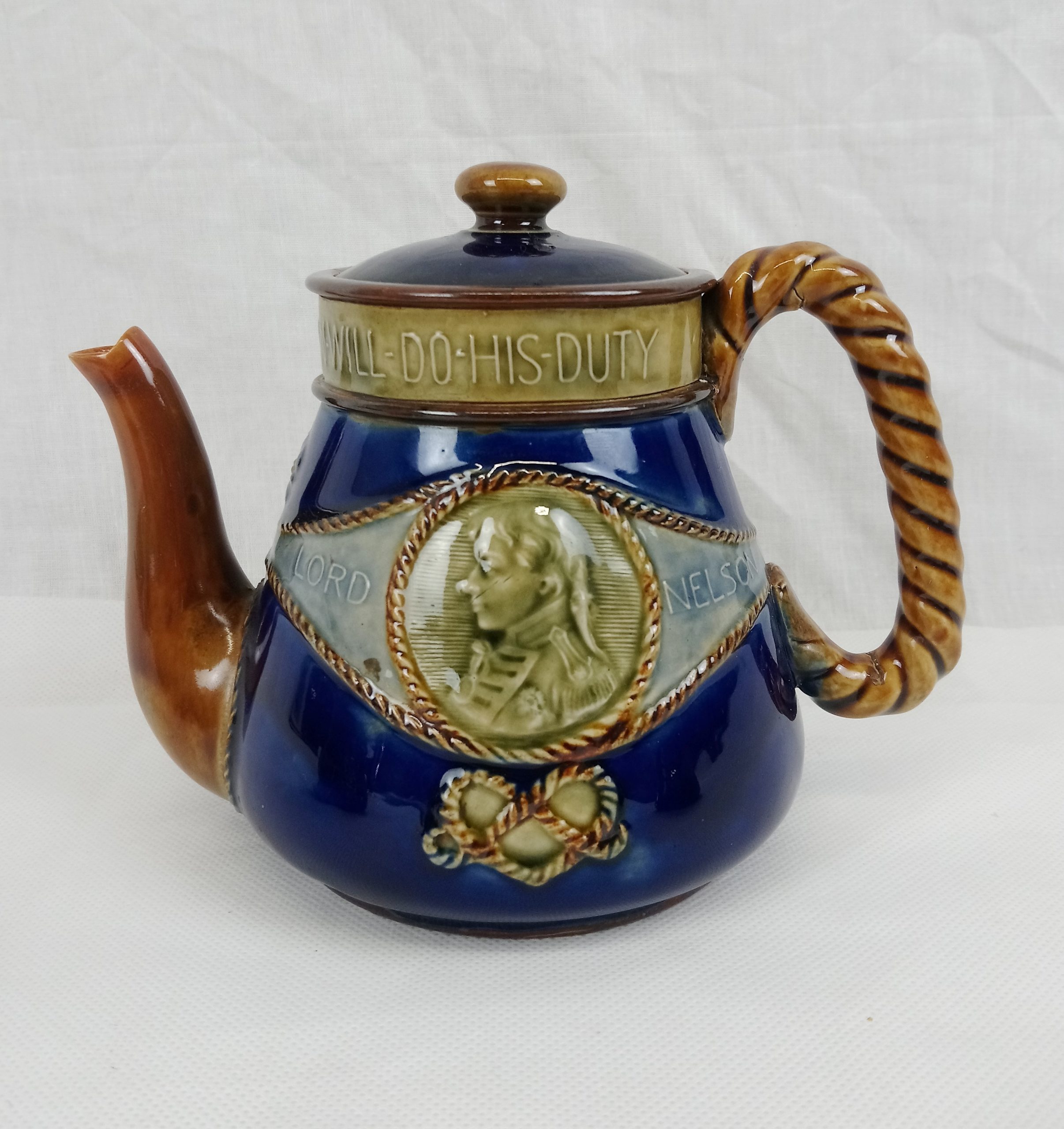 Circa 1905 Royal Doulton Nelson Tea Pot, Milk Jug And Sugar Bowl - Image 3