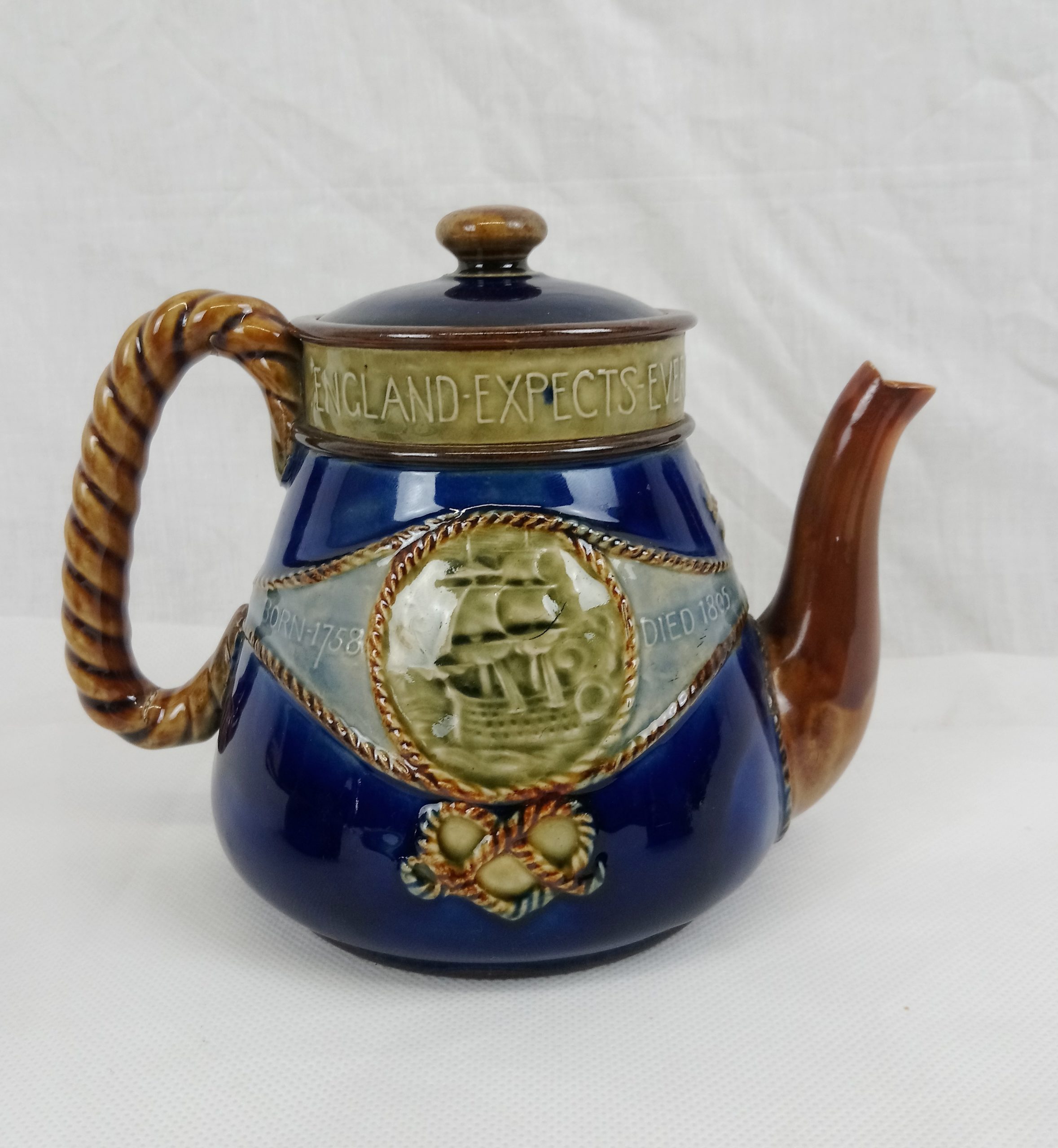 Circa 1905 Royal Doulton Nelson Tea Pot, Milk Jug And Sugar Bowl - Image 2