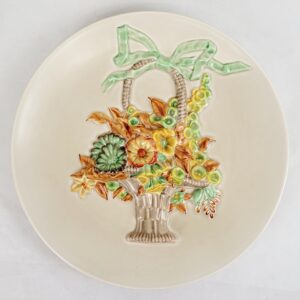 Cream Clarice Cliff Floral Wall Plaque*