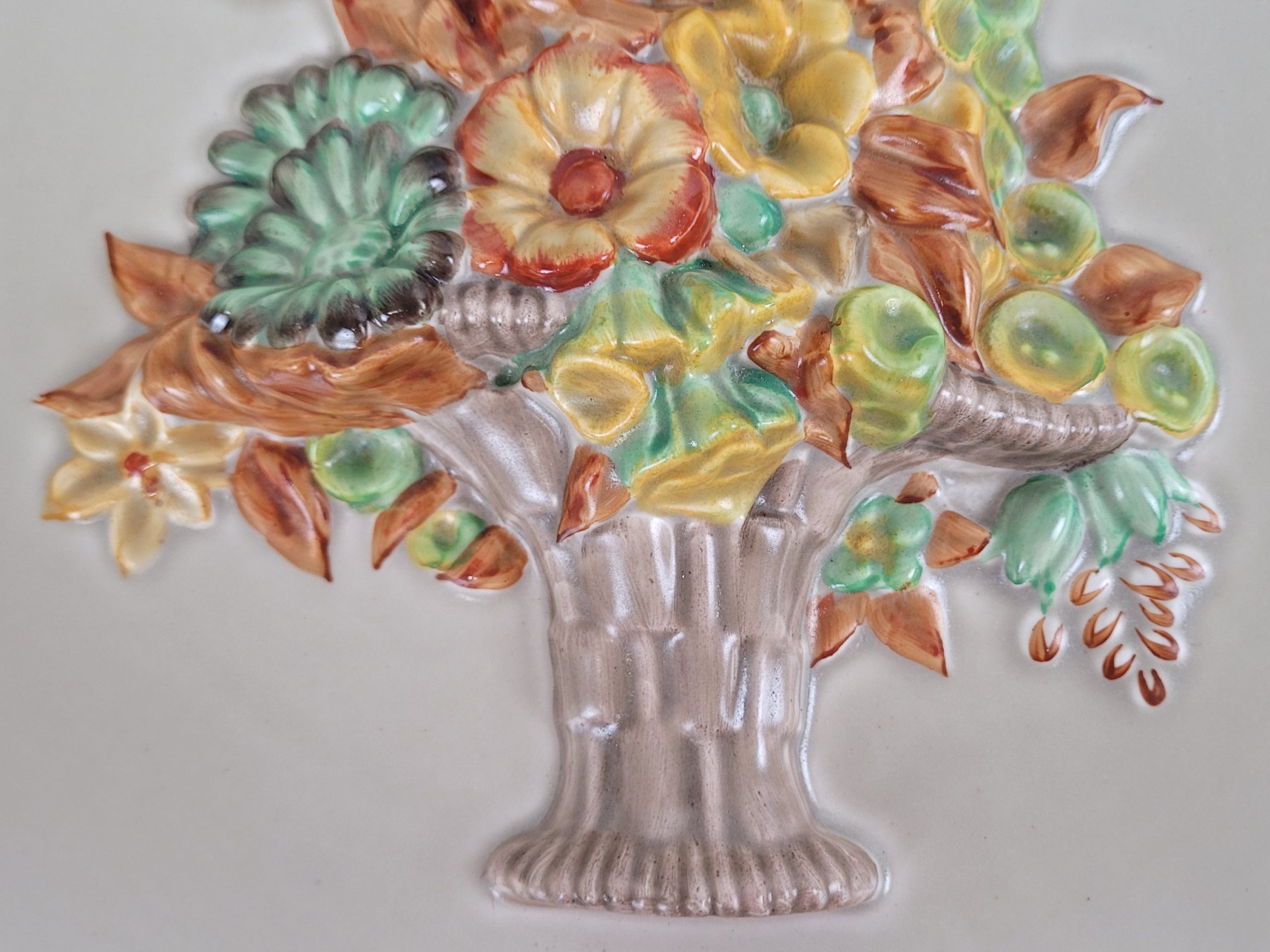 Cream Clarice Cliff Floral Wall Plaque* - Image 3