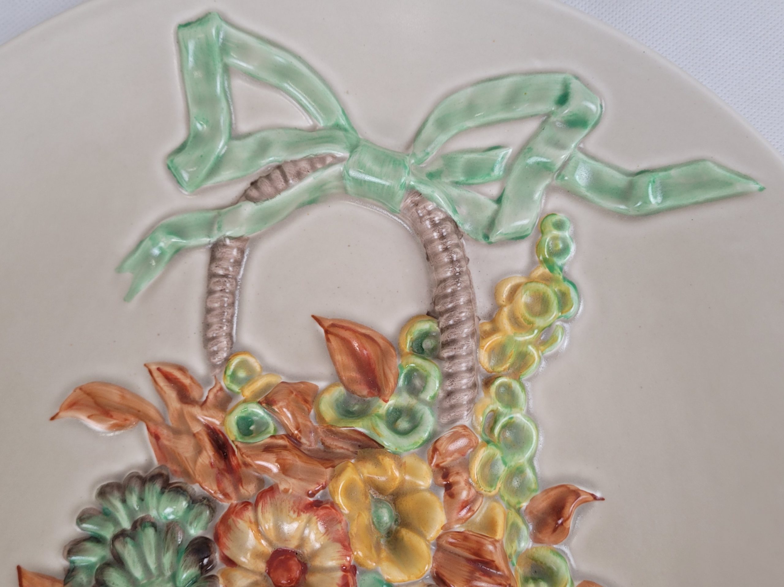 Cream Clarice Cliff Floral Wall Plaque* - Image 2