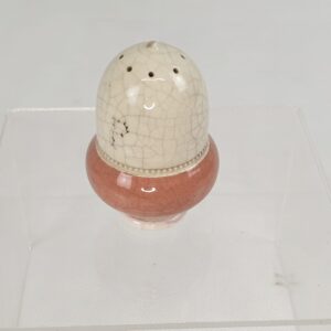 Early 1900s Moorcroft Pepper Pot In White And Pink