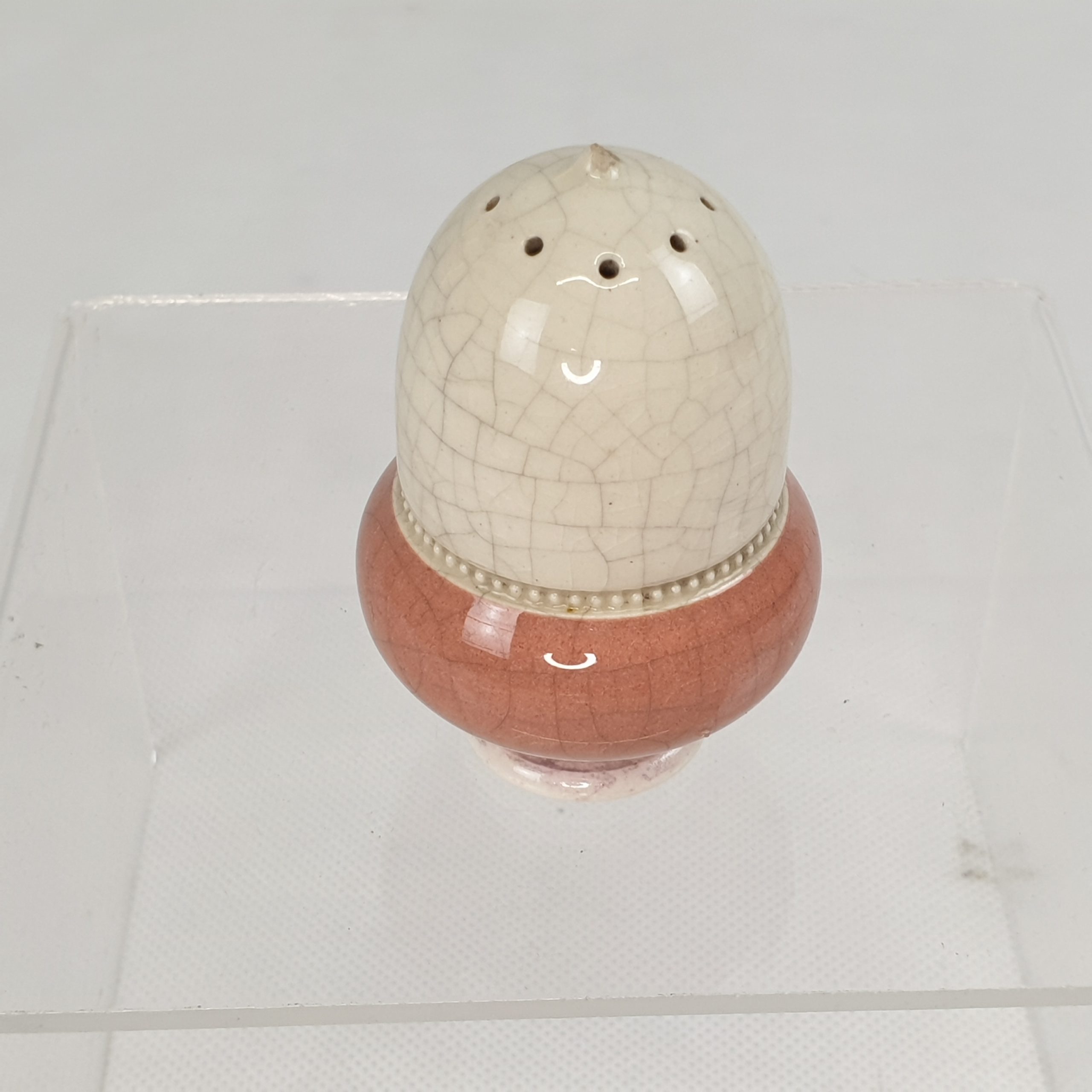 Early 1900s Moorcroft Pepper Pot In White And Pink - Image 2