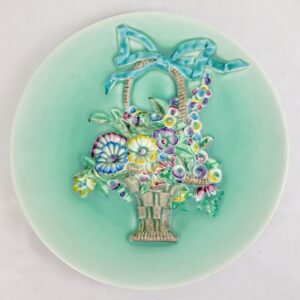 Green Clarice Cliff Floral Wall Plaque*
