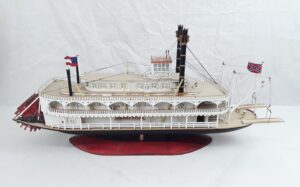 Scratch Built Static Model Of A Missiissippi Paddle Steamer ‘Marieville’