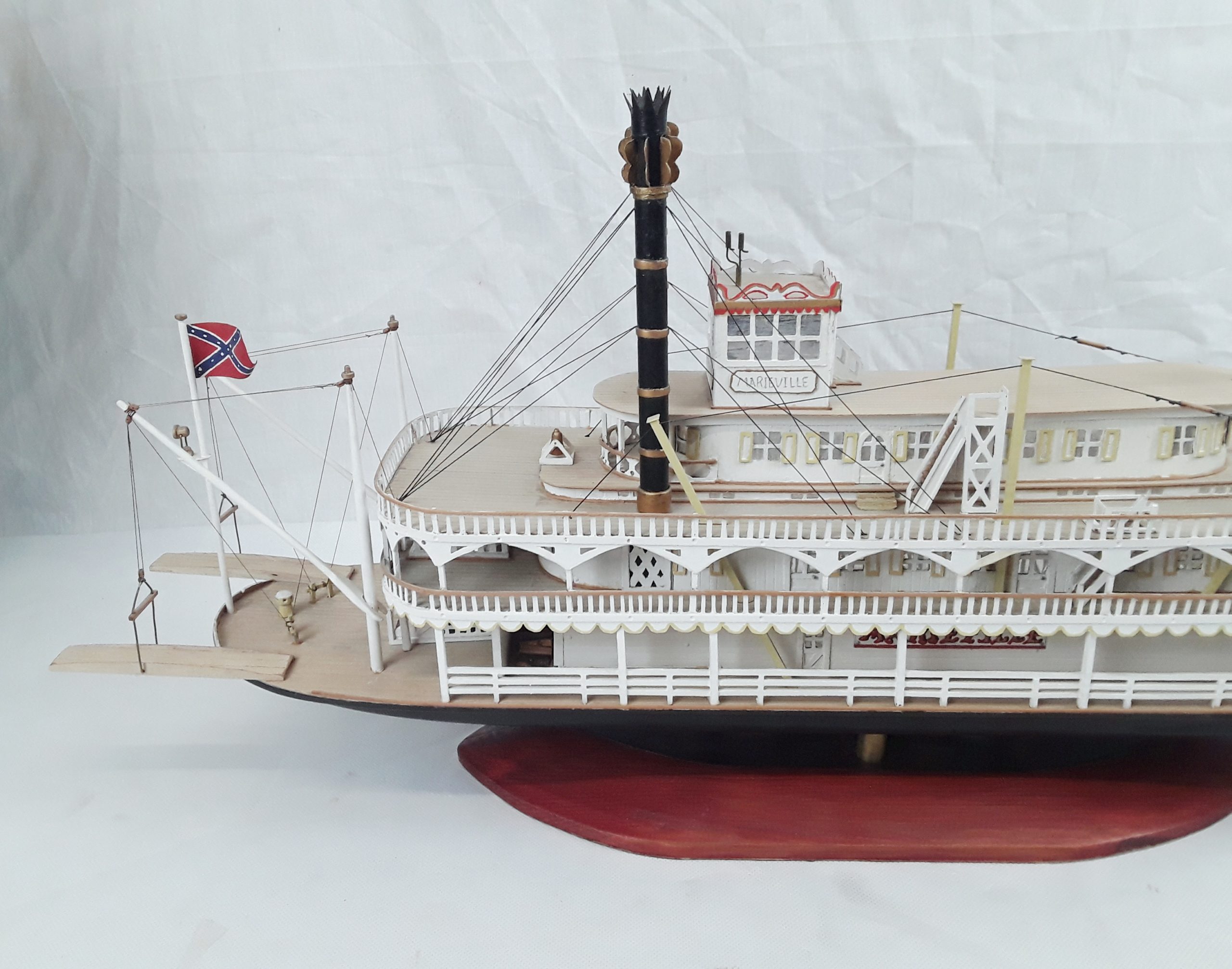 Scratch Built Static Model Of A Missiissippi Paddle Steamer ‘Marieville’ - Image 10
