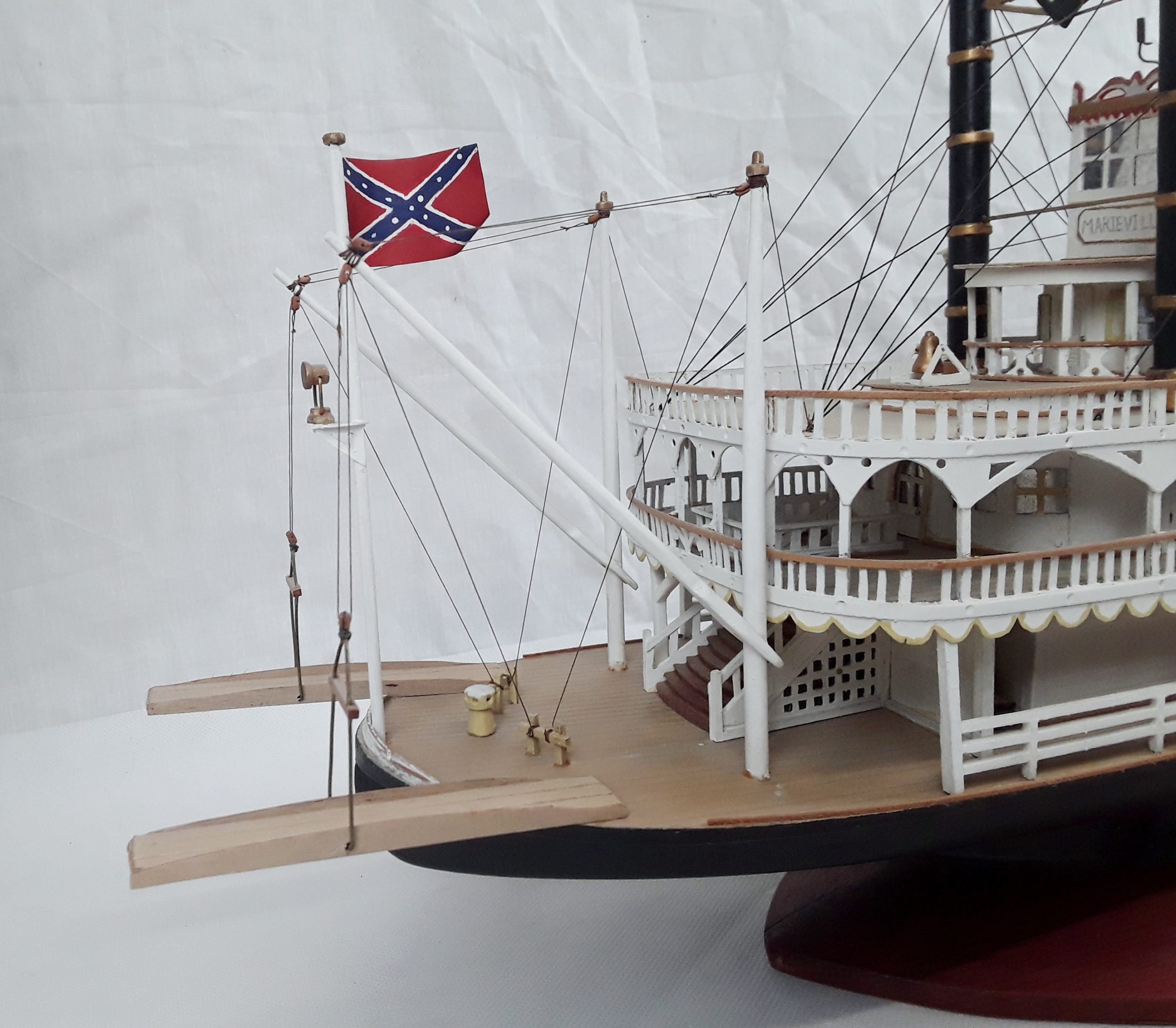 Scratch Built Static Model Of A Missiissippi Paddle Steamer ‘Marieville’ - Image 12