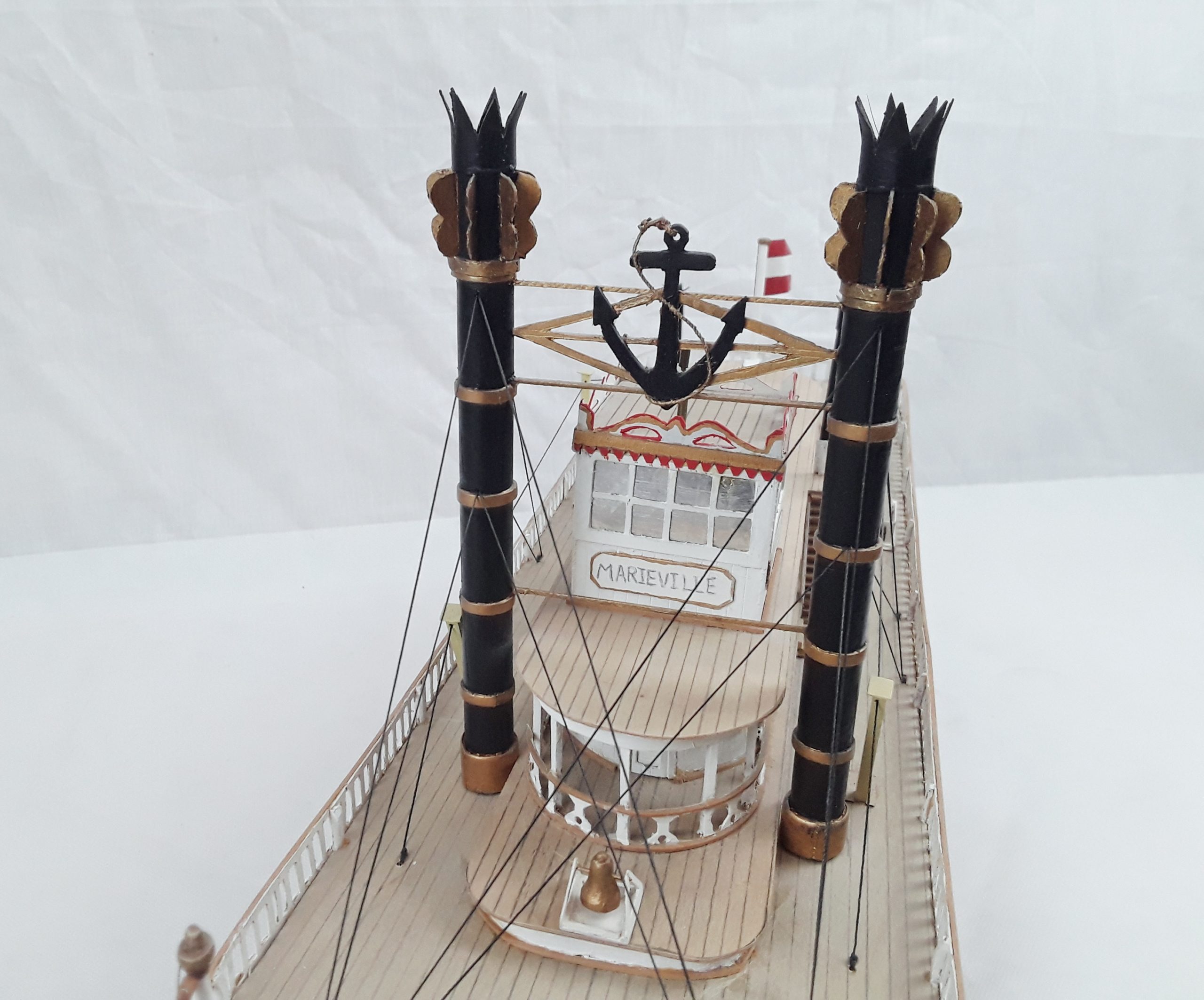 Scratch Built Static Model Of A Missiissippi Paddle Steamer ‘Marieville’ - Image 13