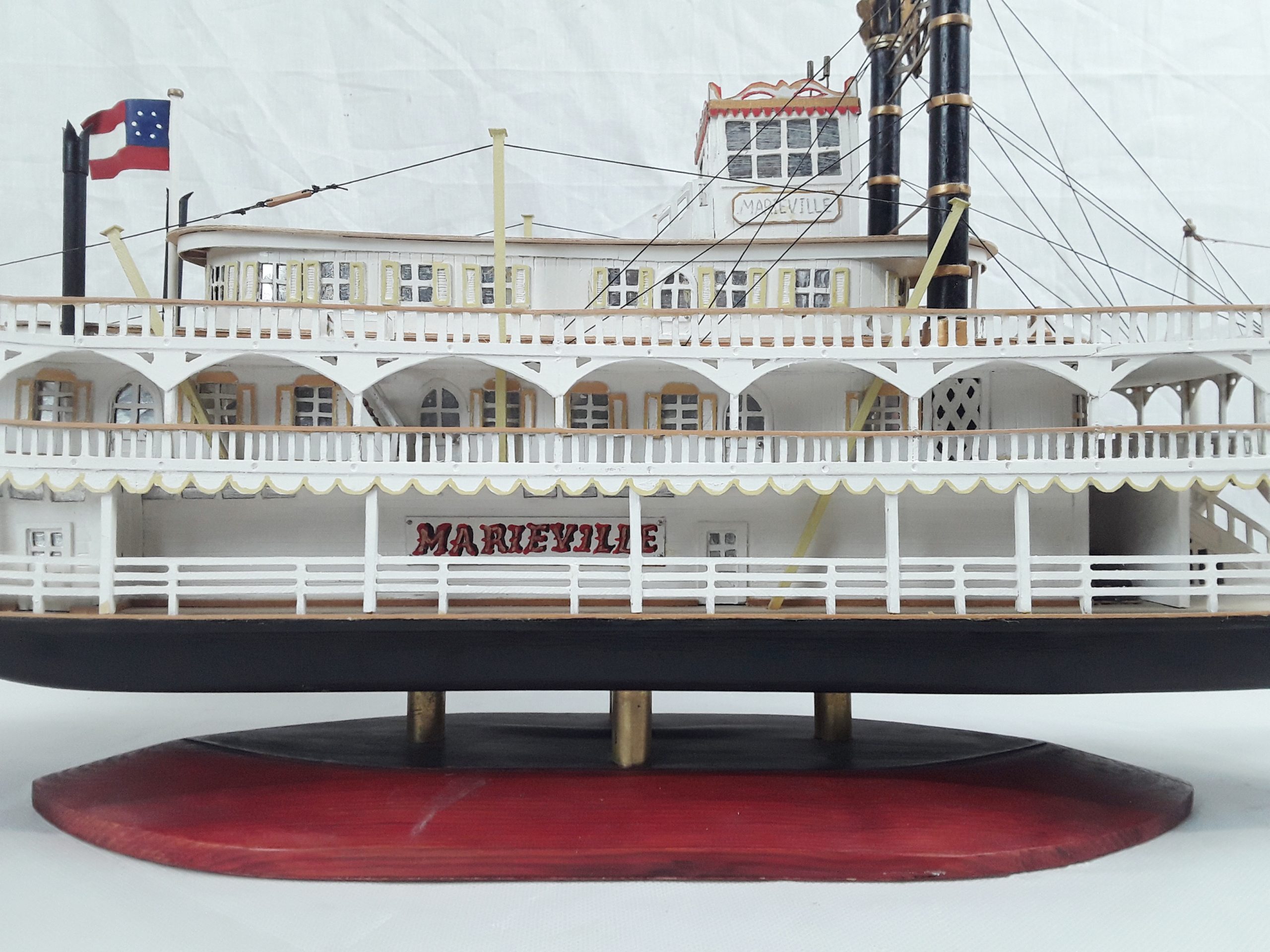 Scratch Built Static Model Of A Missiissippi Paddle Steamer ‘Marieville’ - Image 2
