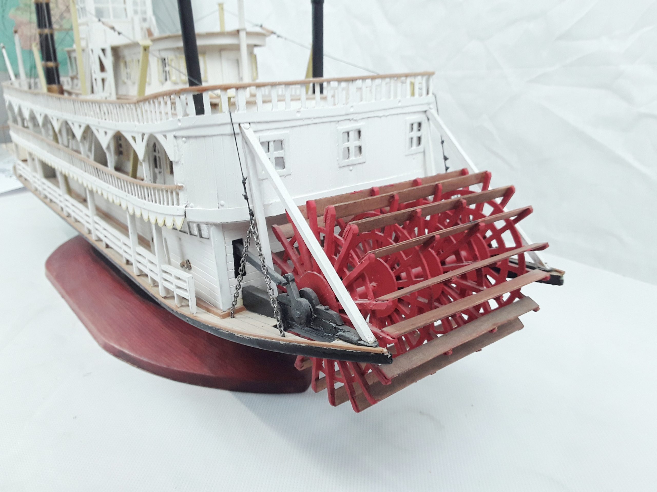 Scratch Built Static Model Of A Missiissippi Paddle Steamer ‘Marieville’ - Image 8
