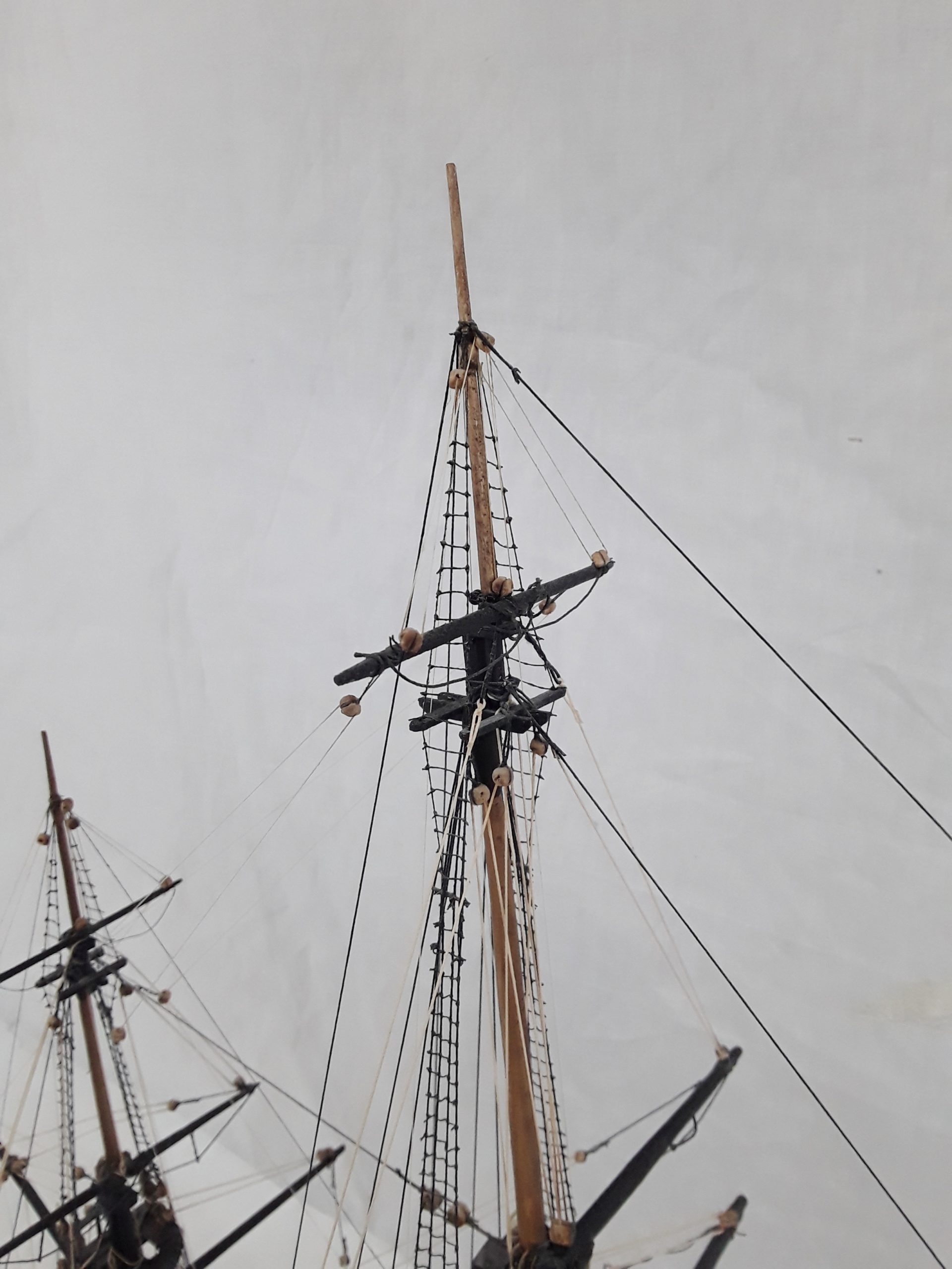 Scratch Built One Off Model Of A Circa 1800 Bomb Ketch With A Trailing Boat - Image 8