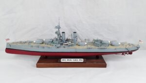 Large Scratch Built Wooden Model Of The Battleship HMS Iron Duke