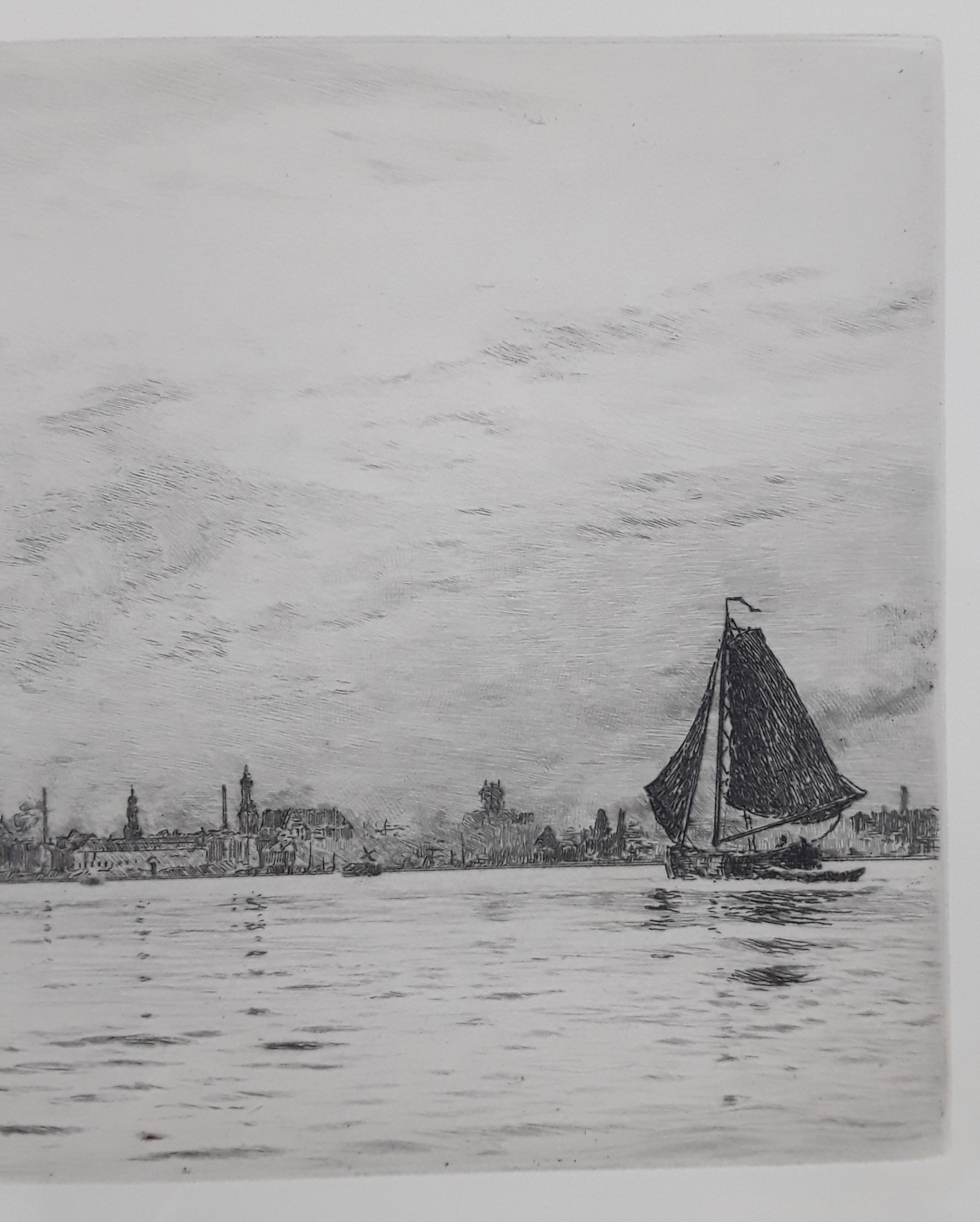 William L. Wyllie Signed Etching of Sailing Boats In Portsmouth Harbour - Image 4