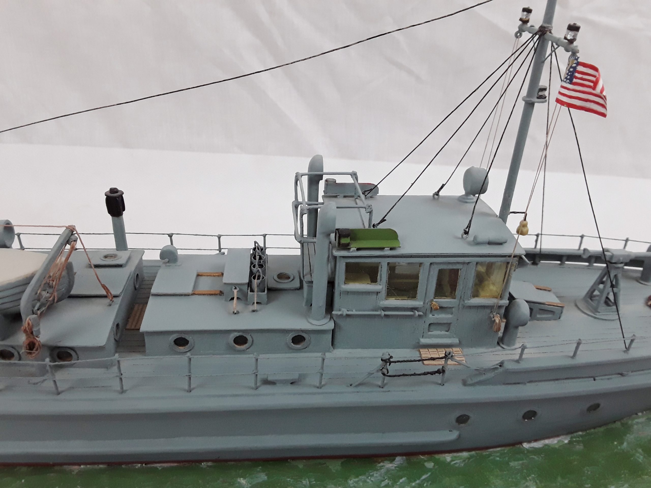 Scratch Built Waterline Model Boat of US Coastguard Cutter CG171 Circa 1925 - Image 10