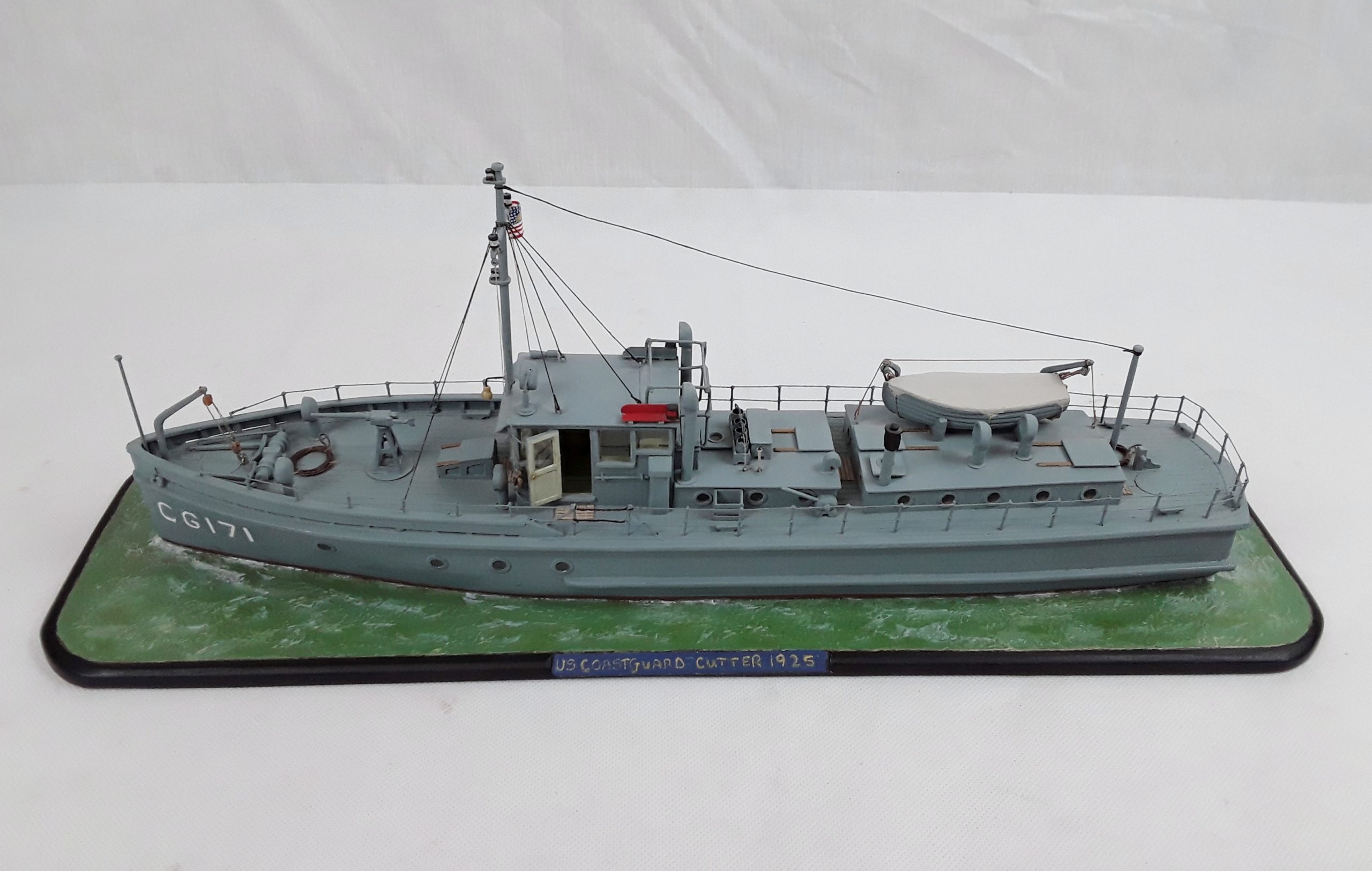 Scratch Built Waterline Model Boat of US Coastguard Cutter CG171 Circa 1925 - Image 2