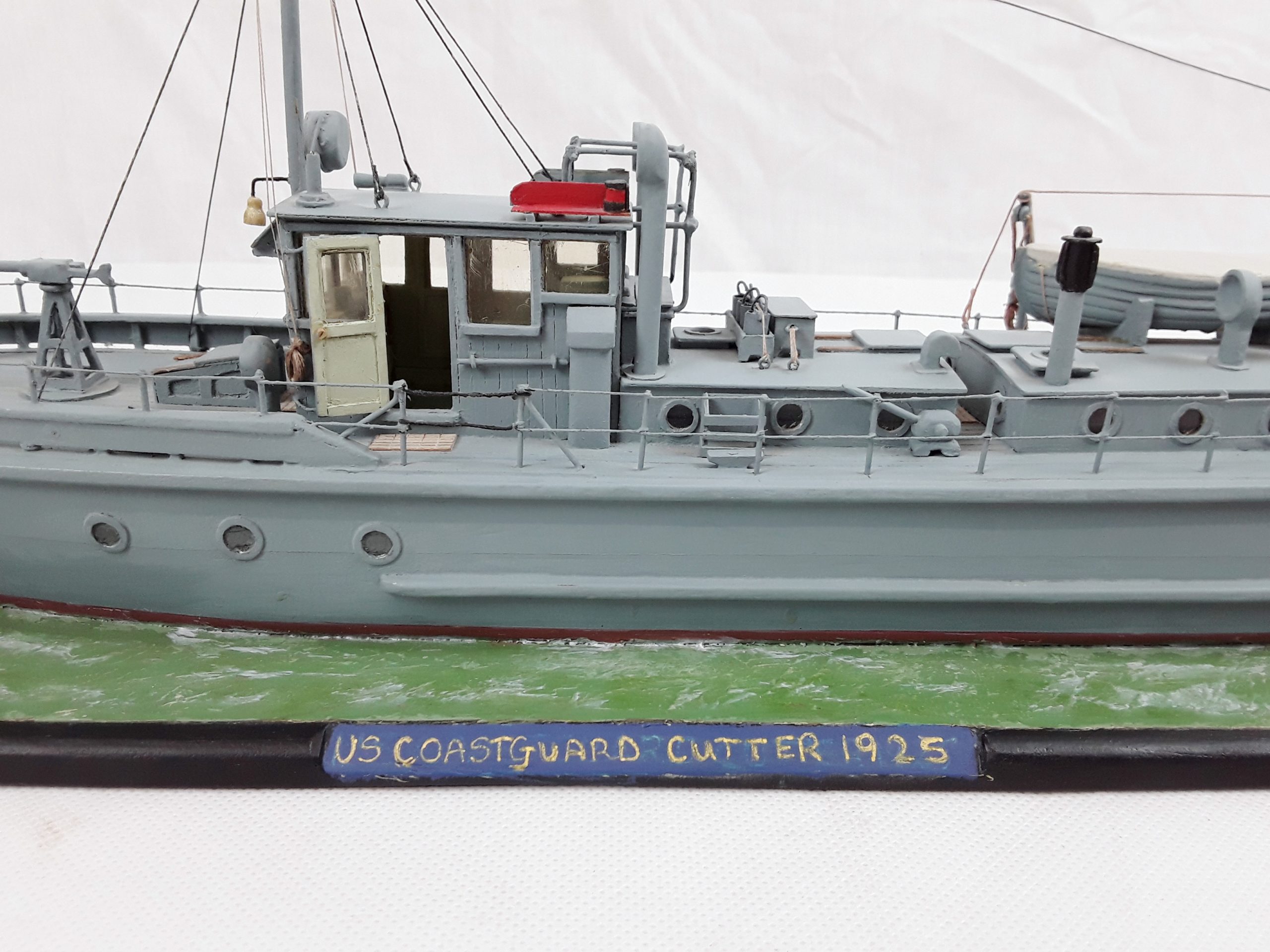 Scratch Built Waterline Model Boat of US Coastguard Cutter CG171 Circa 1925 - Image 3