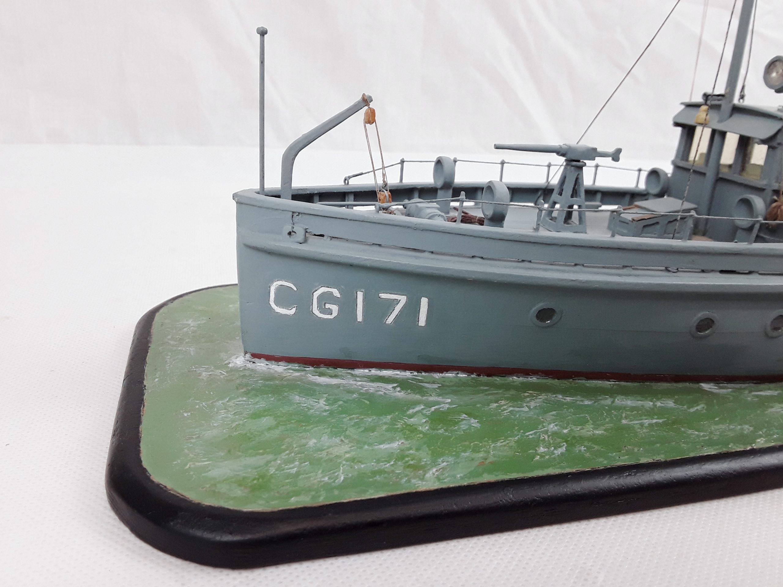 Scratch Built Waterline Model Boat of US Coastguard Cutter CG171 Circa 1925 - Image 4