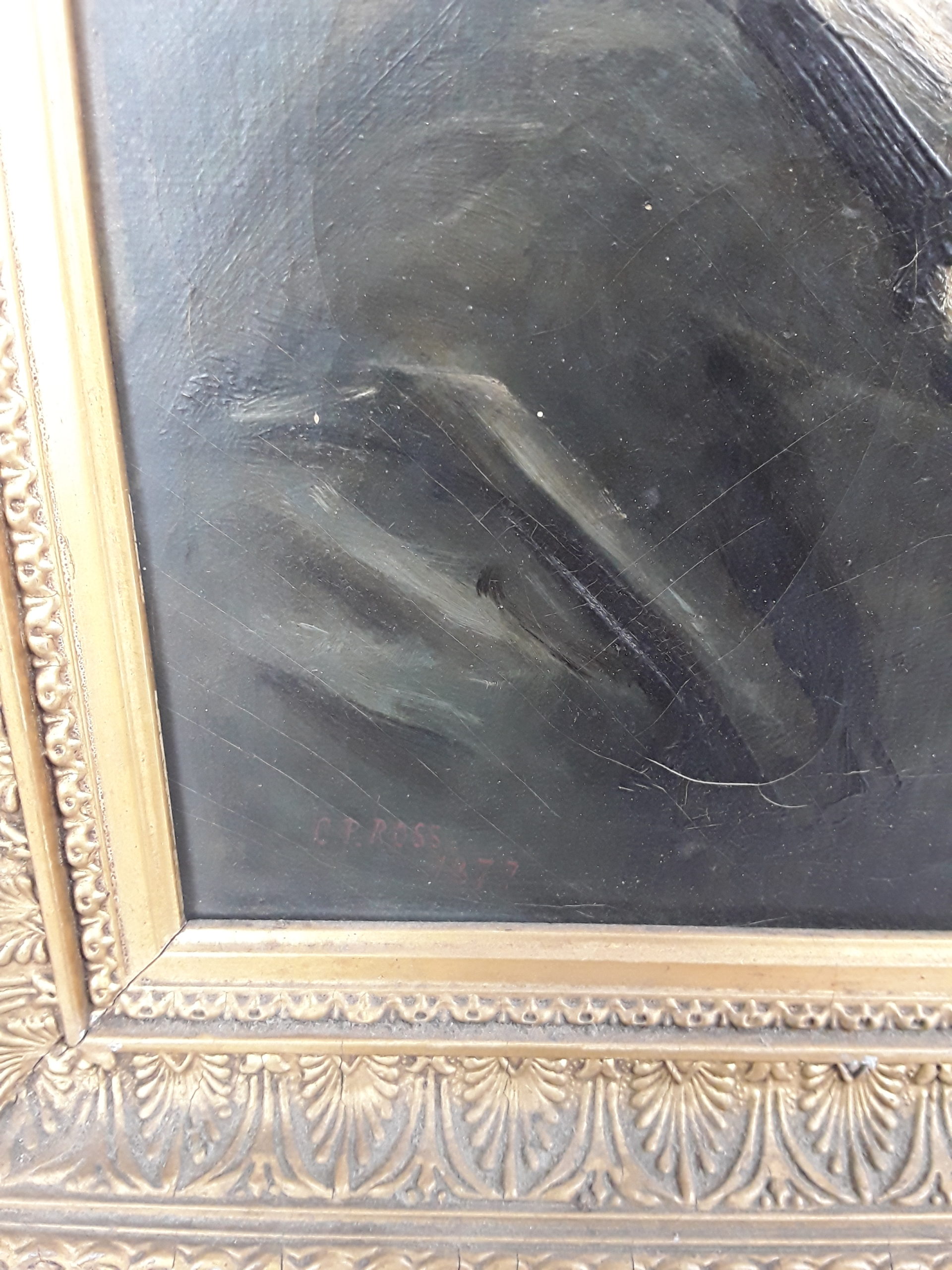 Christiana P. Ross Oil Portrait of a Lady 1877 - Image 3
