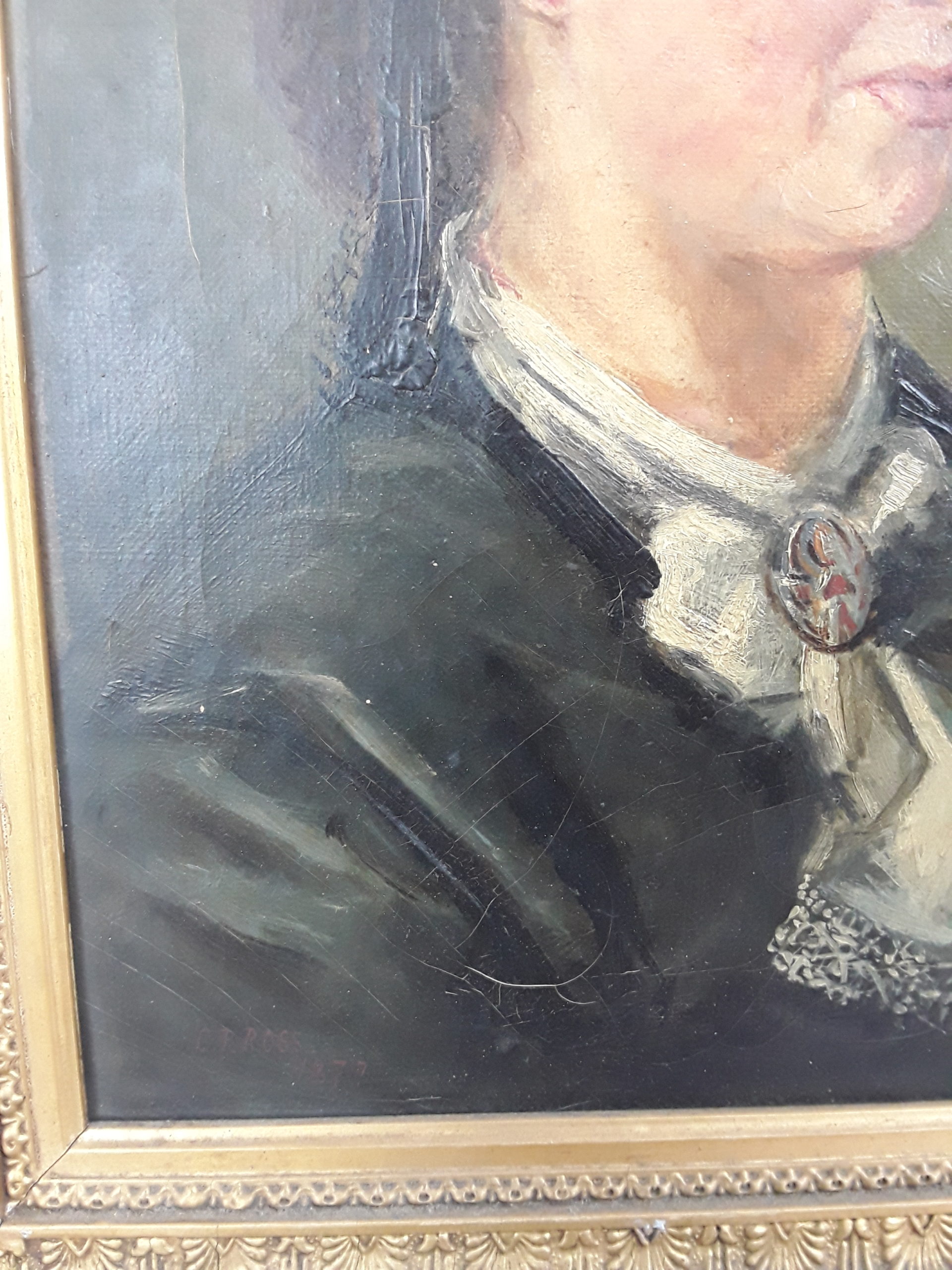 Christiana P. Ross Oil Portrait of a Lady 1877 - Image 4
