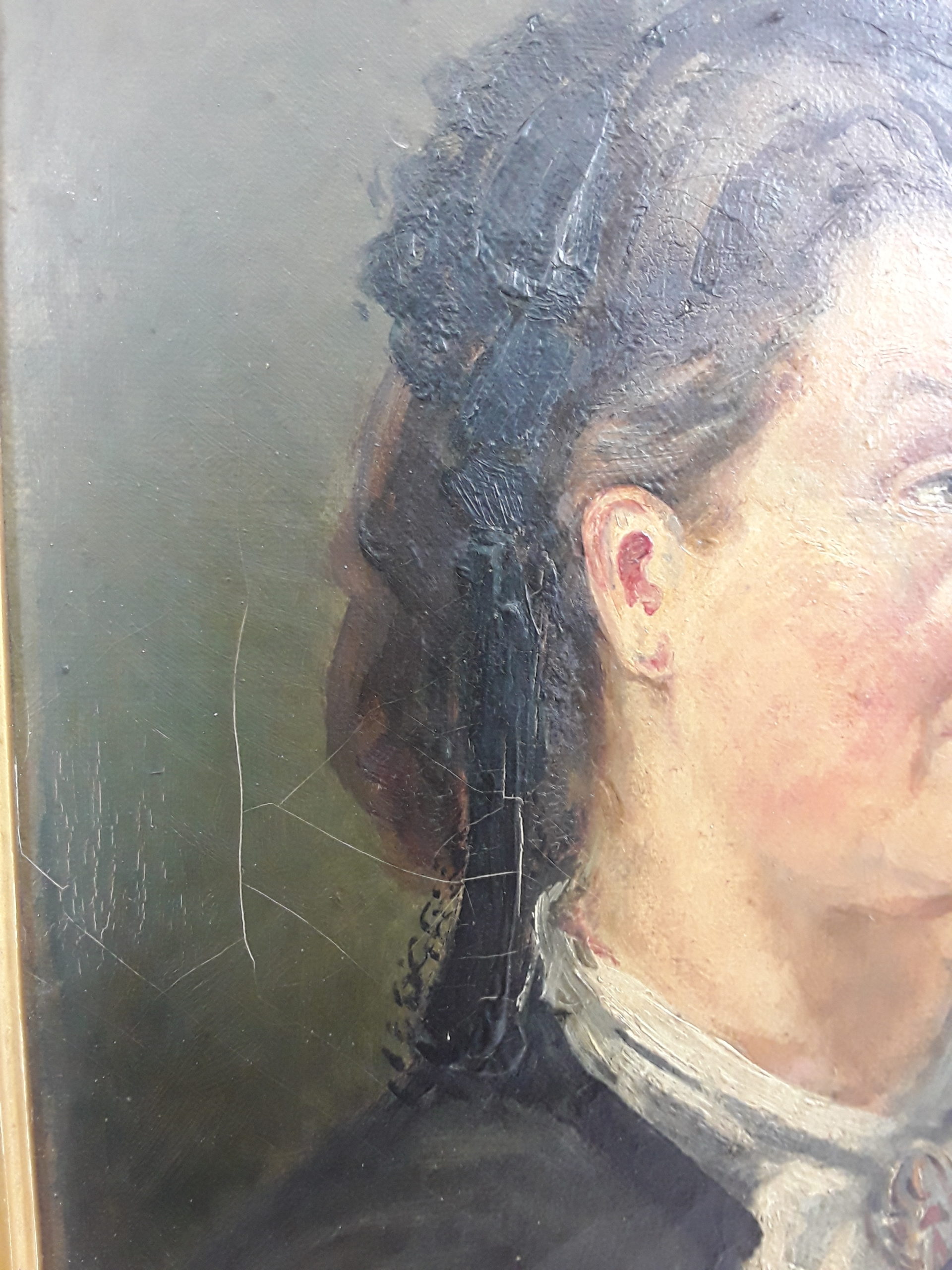Christiana P. Ross Oil Portrait of a Lady 1877 - Image 5