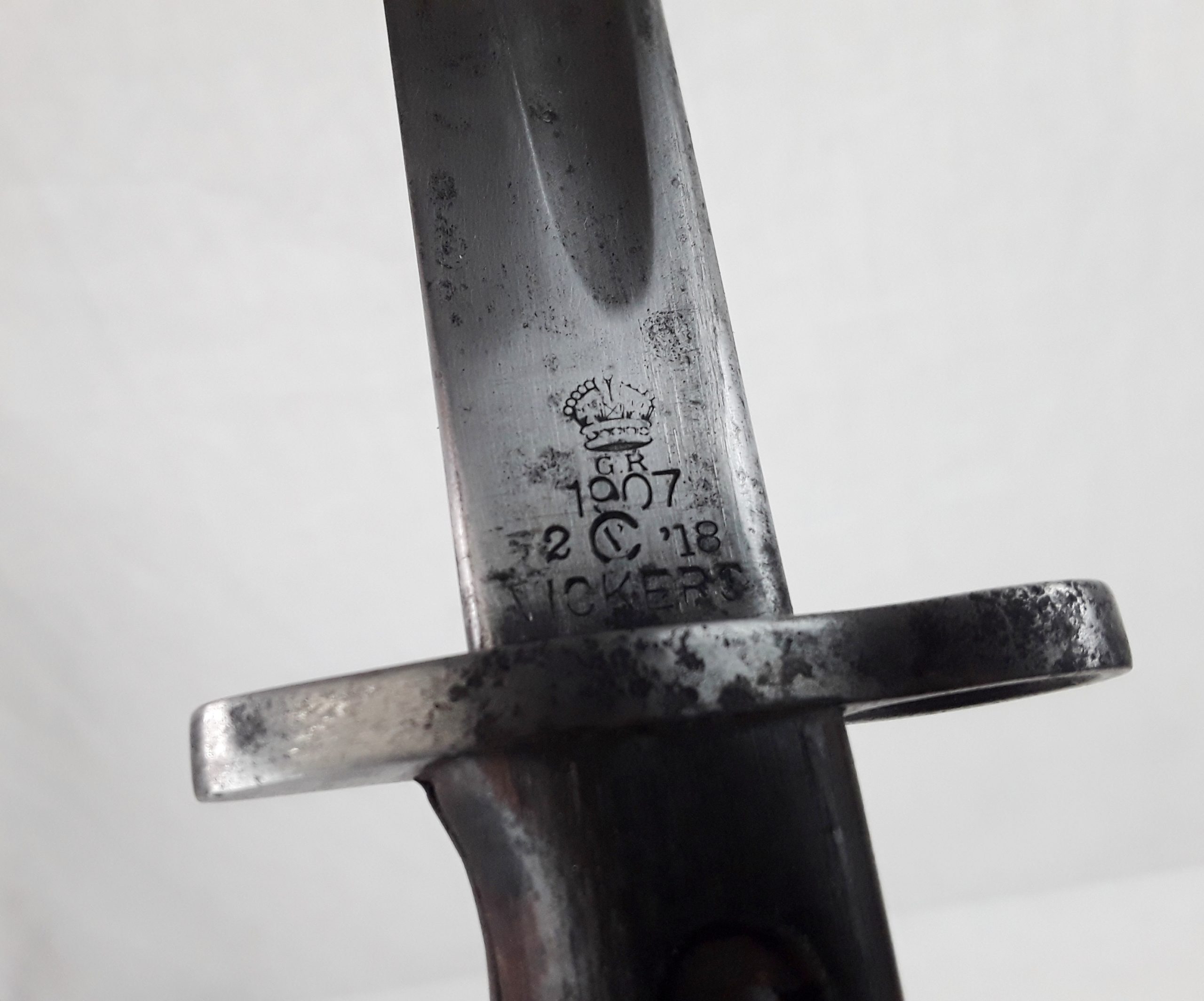 Rare 1918 Vickers (Crayford) 1907 Pattern Bayonet And Scabbard - Image 11