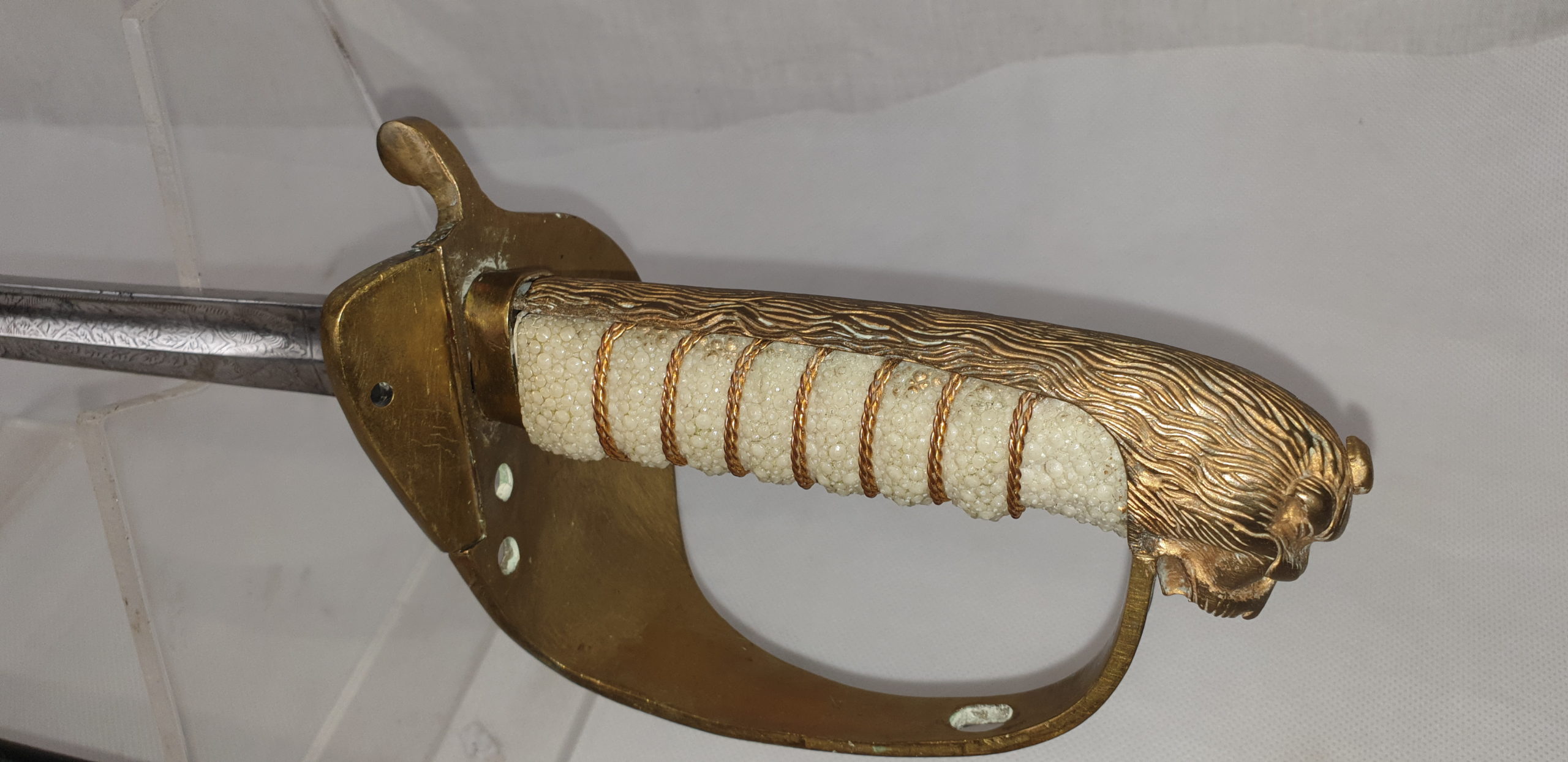 WW1 Period George V Royal Navy Sword With EIIR Grip - Image 11