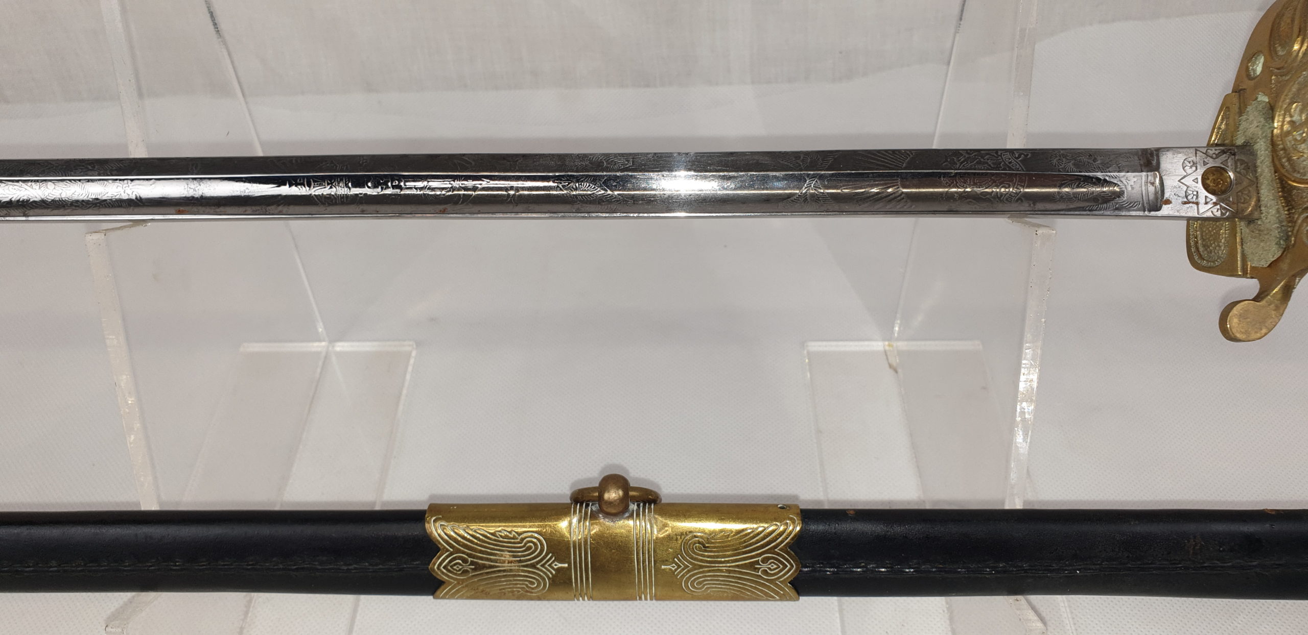 WW1 Period George V Royal Navy Sword With EIIR Grip - Image 5