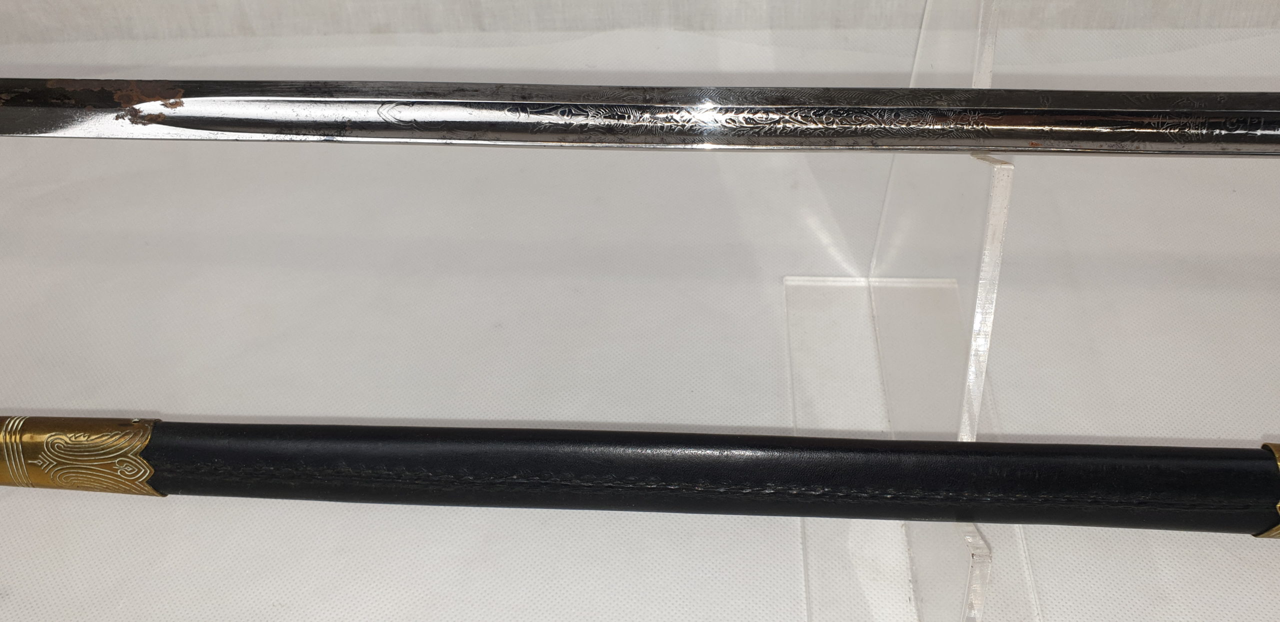 WW1 Period George V Royal Navy Sword With EIIR Grip - Image 6