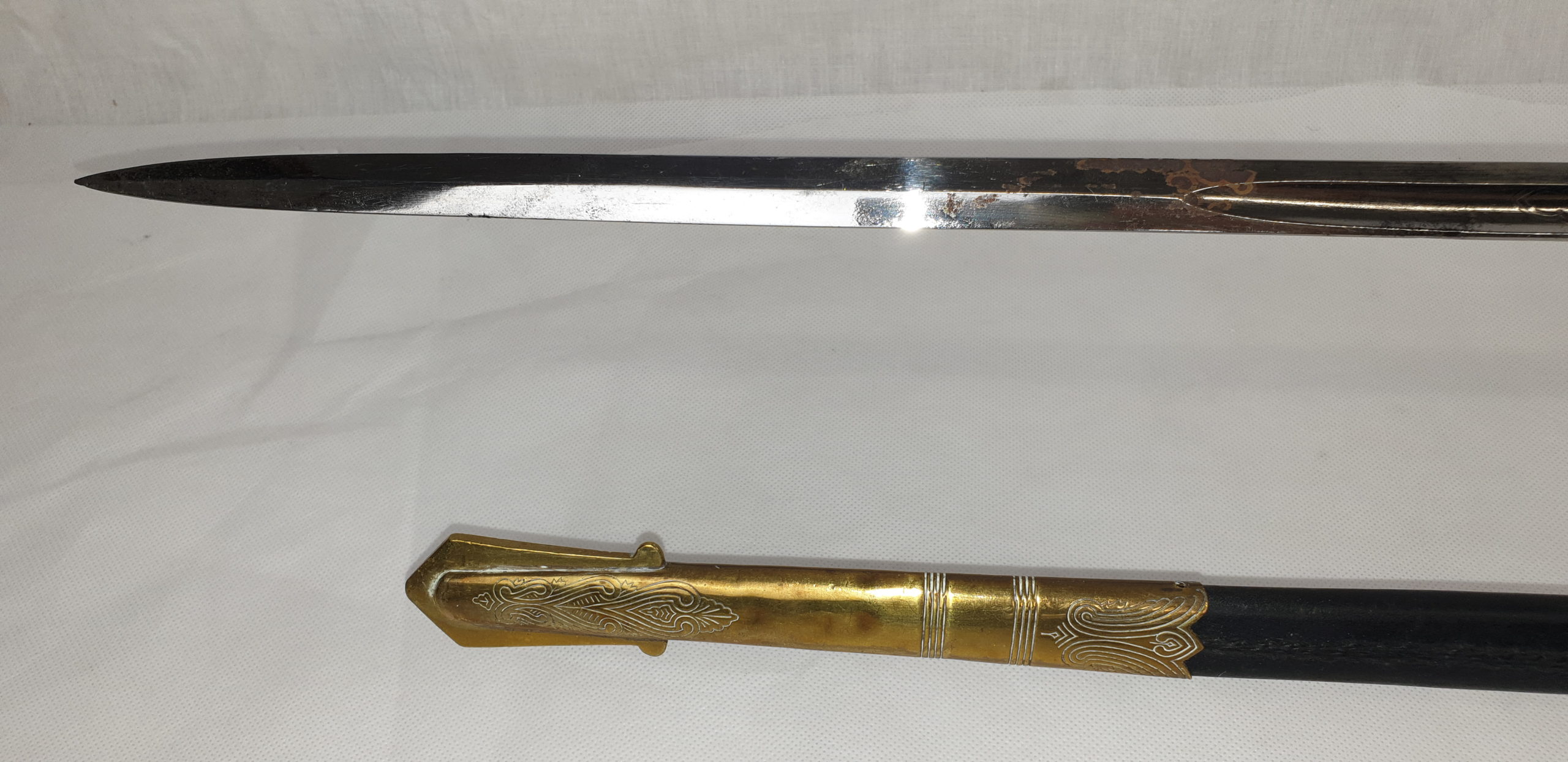 WW1 Period George V Royal Navy Sword With EIIR Grip - Image 7