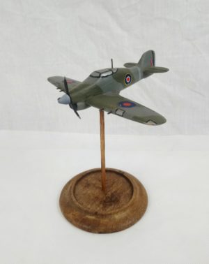WW2 Era Model Of An RAF Hawker Typhoon Fighter On Stand