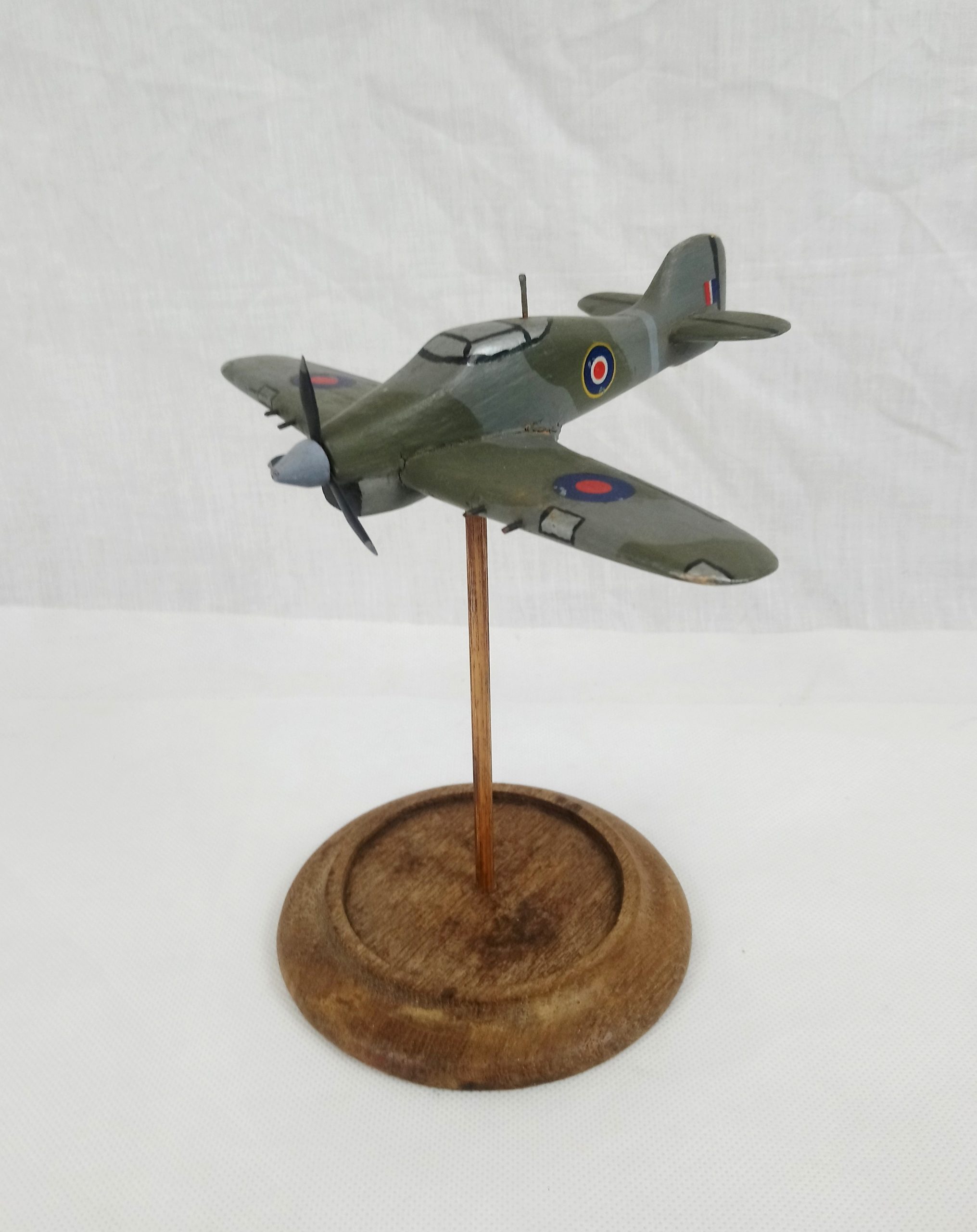 WW2 Era Model Of An RAF Hawker Typhoon Fighter On Stand