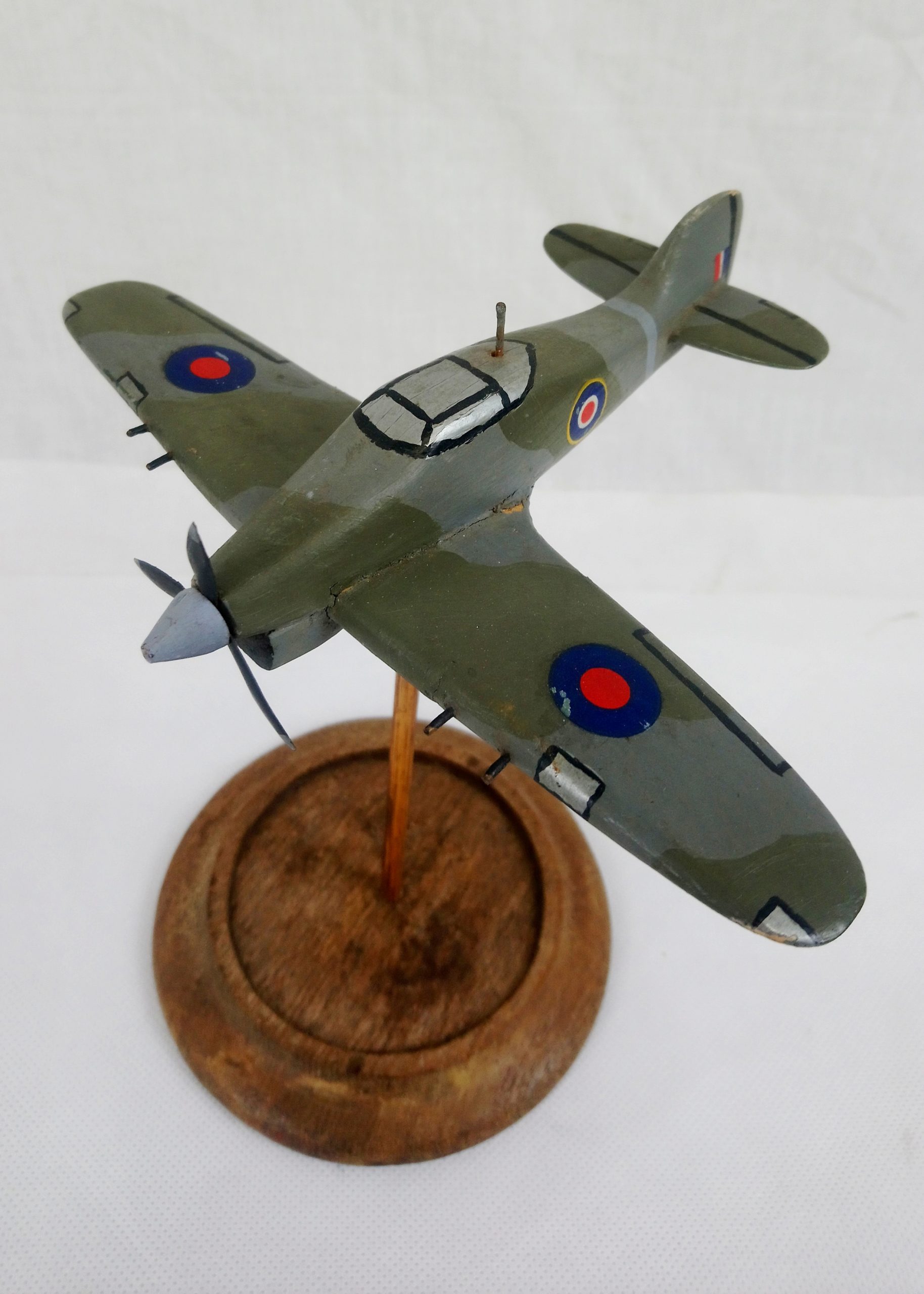 WW2 Era Model Of An RAF Hawker Typhoon Fighter On Stand - Image 2