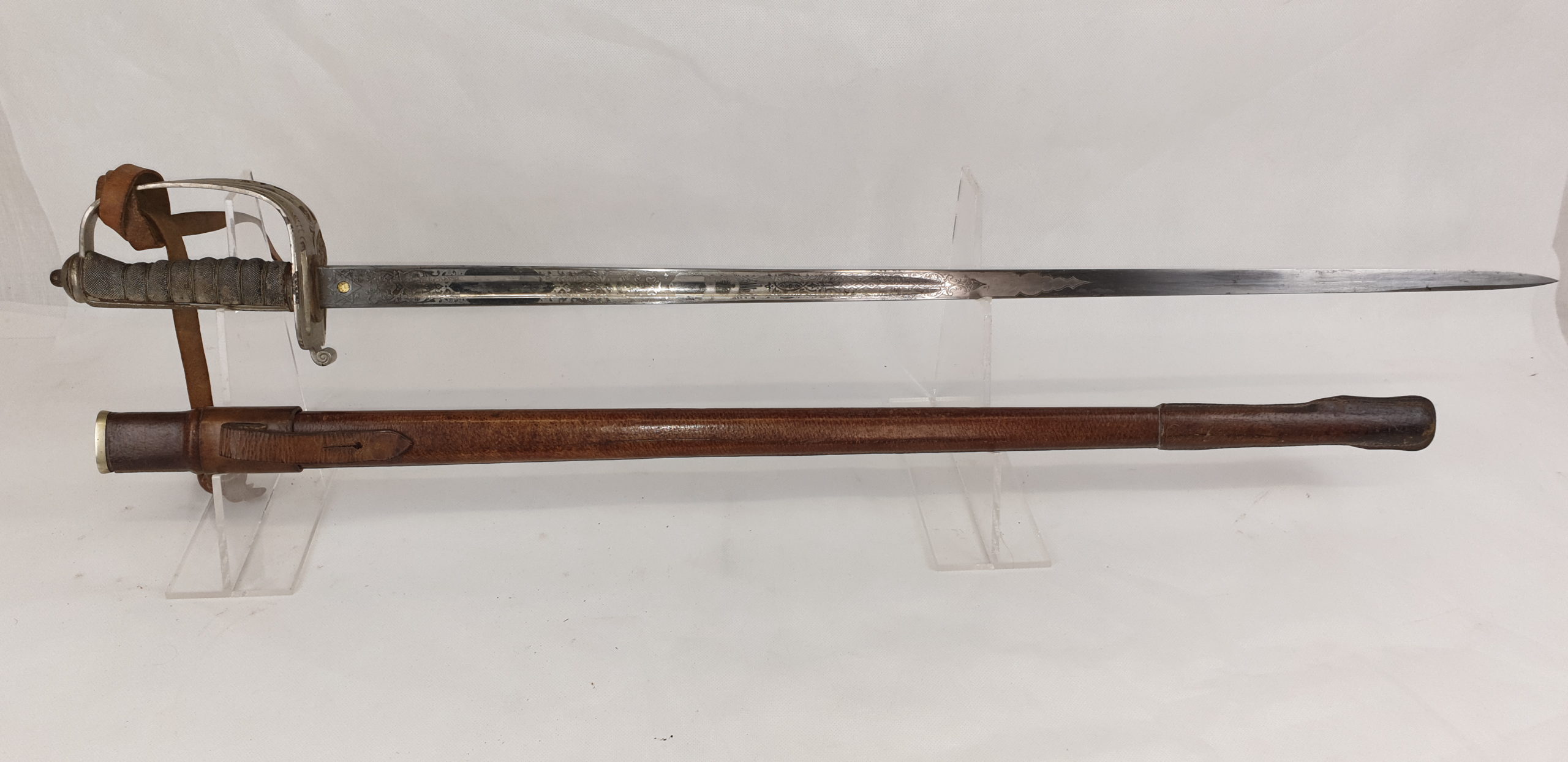 1897 Pattern Edward VII Royal Rifles Officers Sword And Scabbard - Image 9