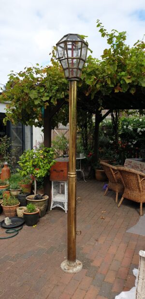 A Pair Of Early 20th Century Brass Lamp Posts From the Gates of Malta