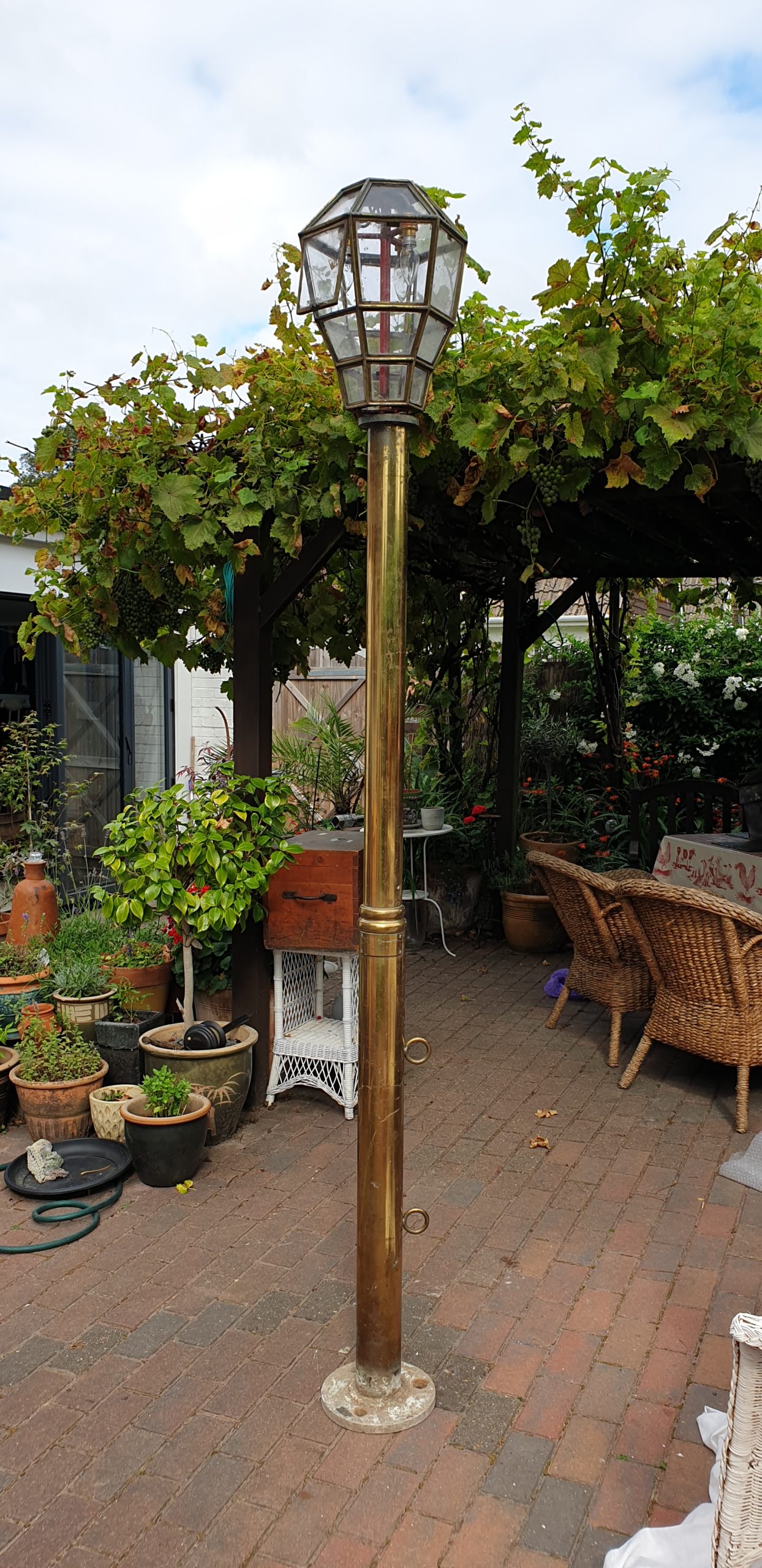 A Pair Of Early 20th Century Brass Lamp Posts From the Gates of Malta - Image 3