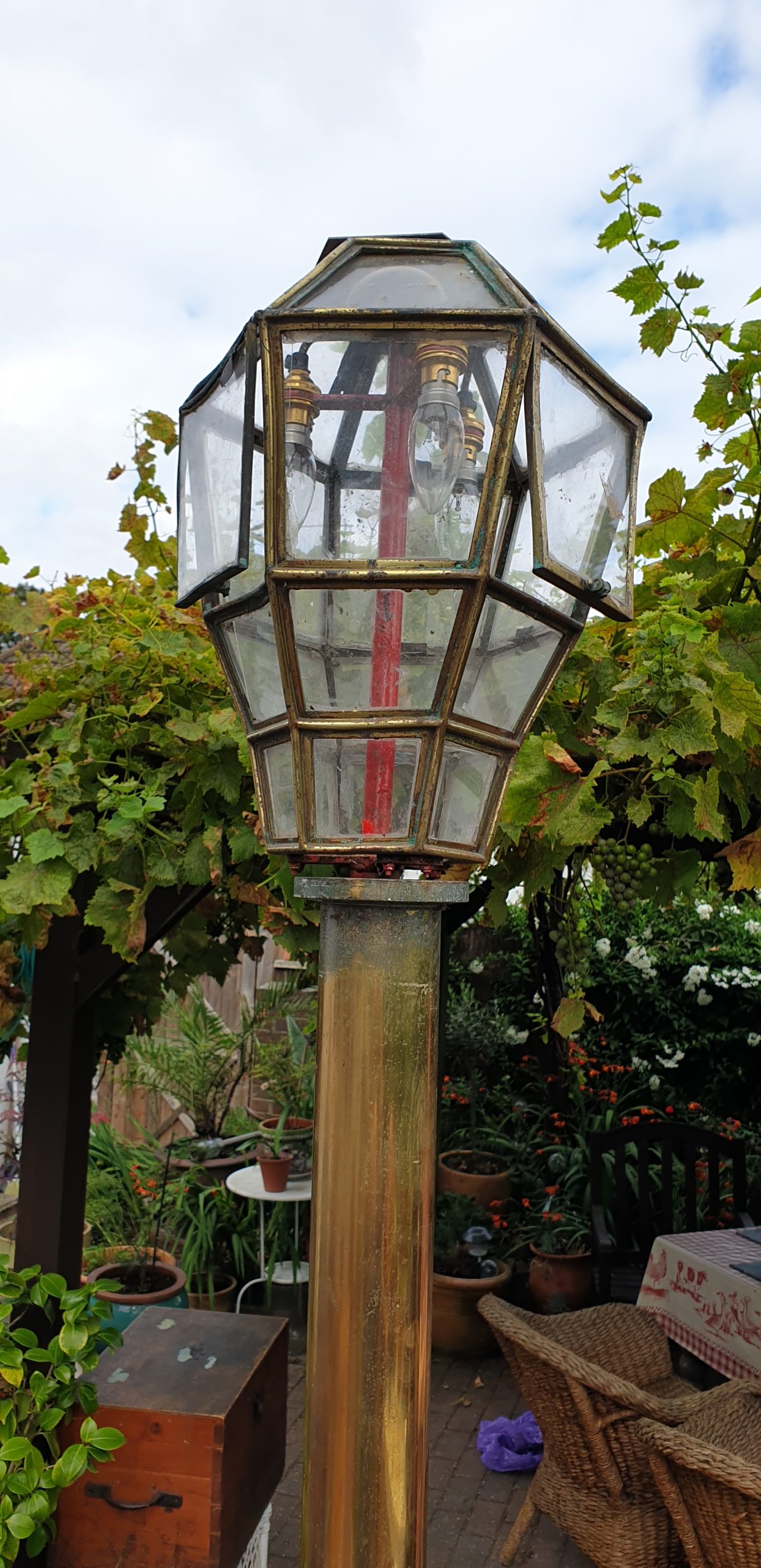 A Pair Of Early 20th Century Brass Lamp Posts From the Gates of Malta - Image 6