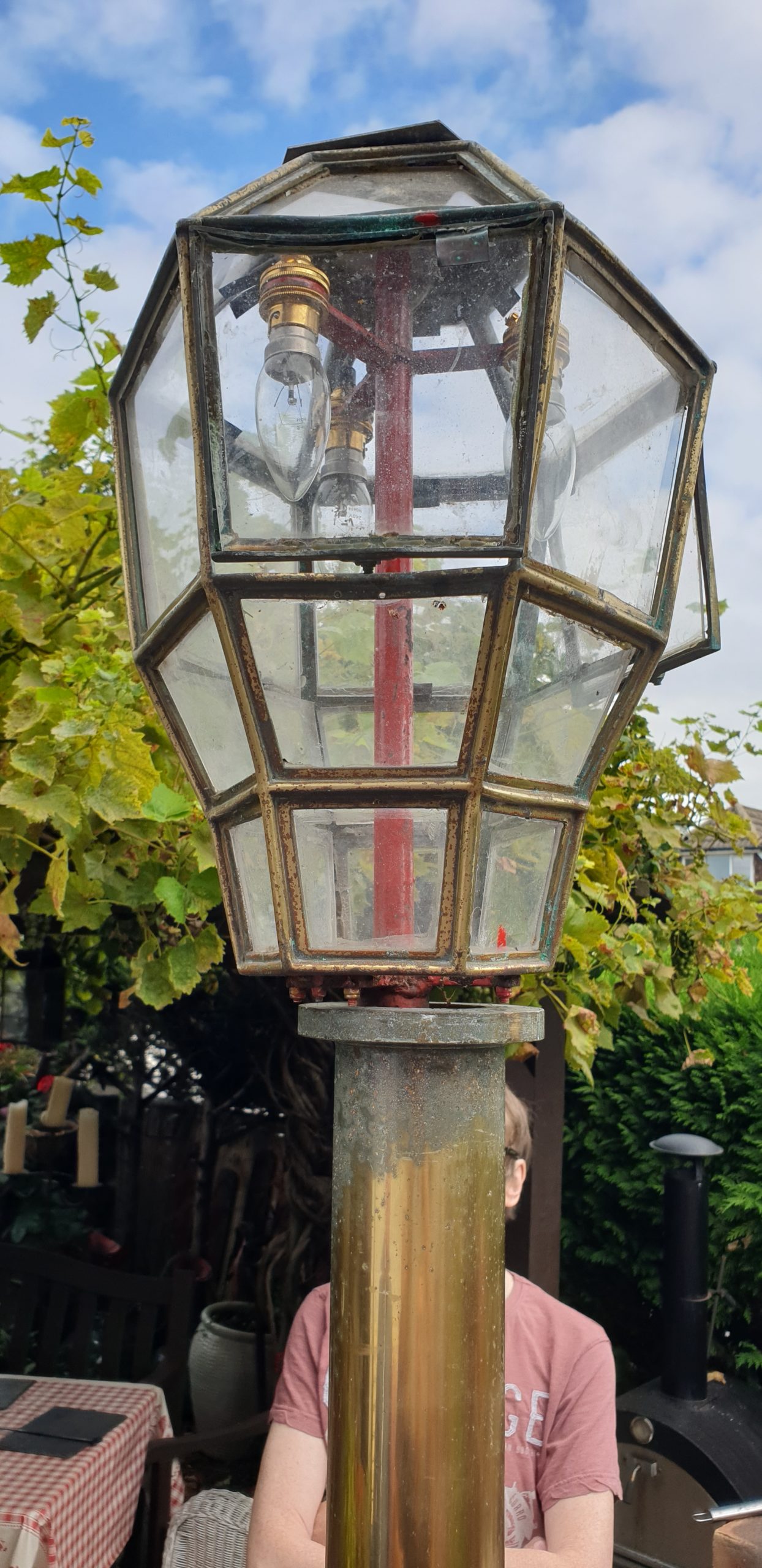 A Pair Of Early 20th Century Brass Lamp Posts From the Gates of Malta - Image 7