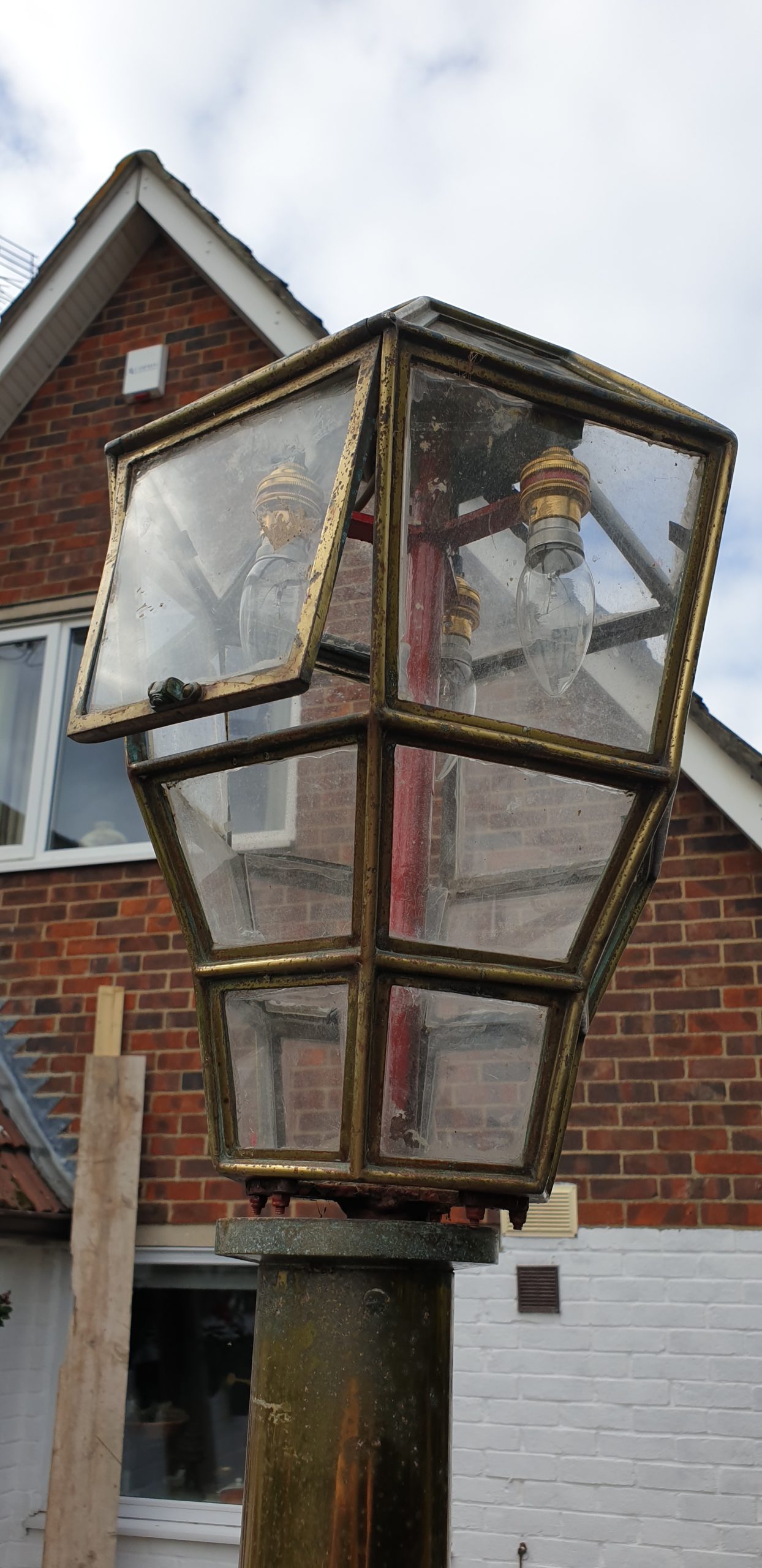 A Pair Of Early 20th Century Brass Lamp Posts From the Gates of Malta - Image 8