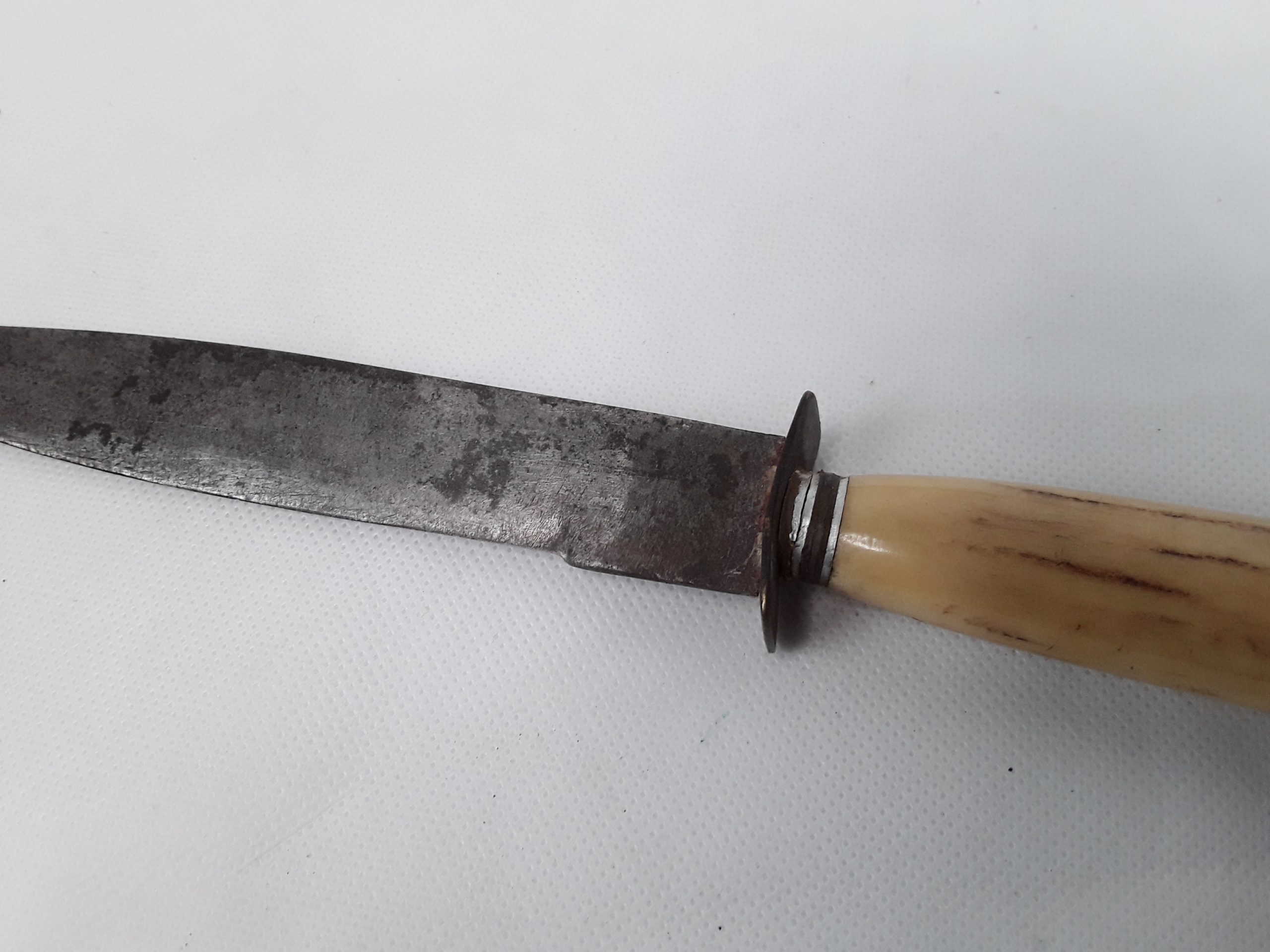 Mid 20th Century Bone Handled Hunting Knife And Leather Scabbard - Image 11