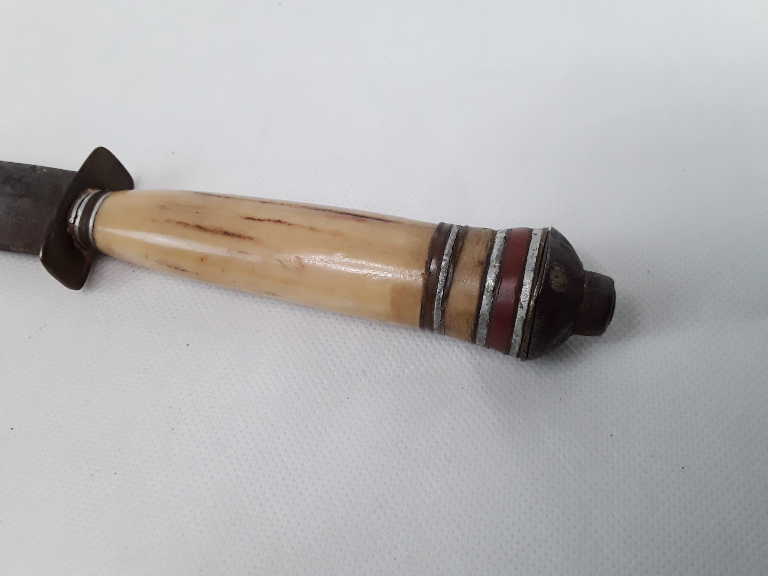 Mid 20th Century Bone Handled Hunting Knife And Leather Scabbard - Image 10