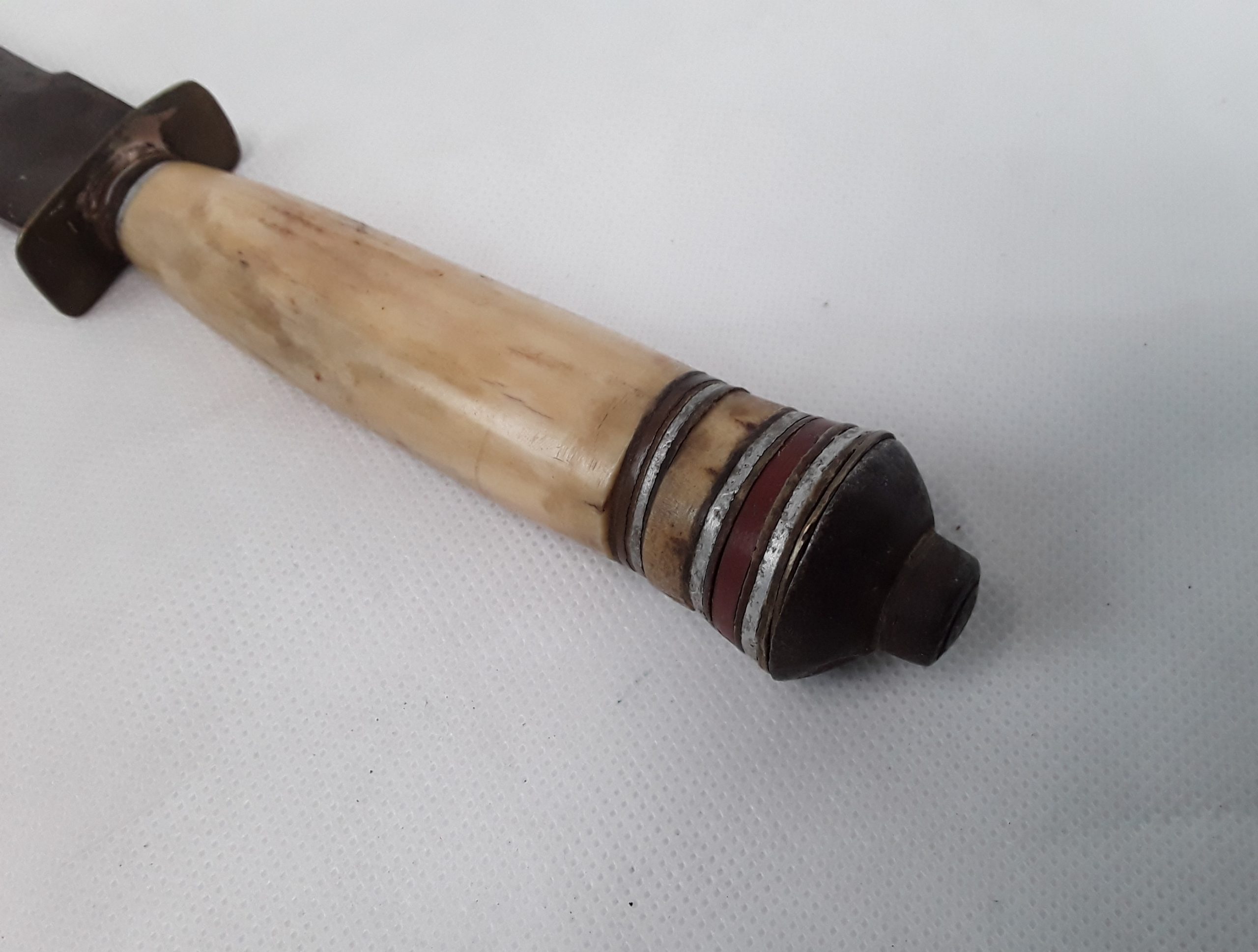 Mid 20th Century Bone Handled Hunting Knife And Leather Scabbard - Image 7