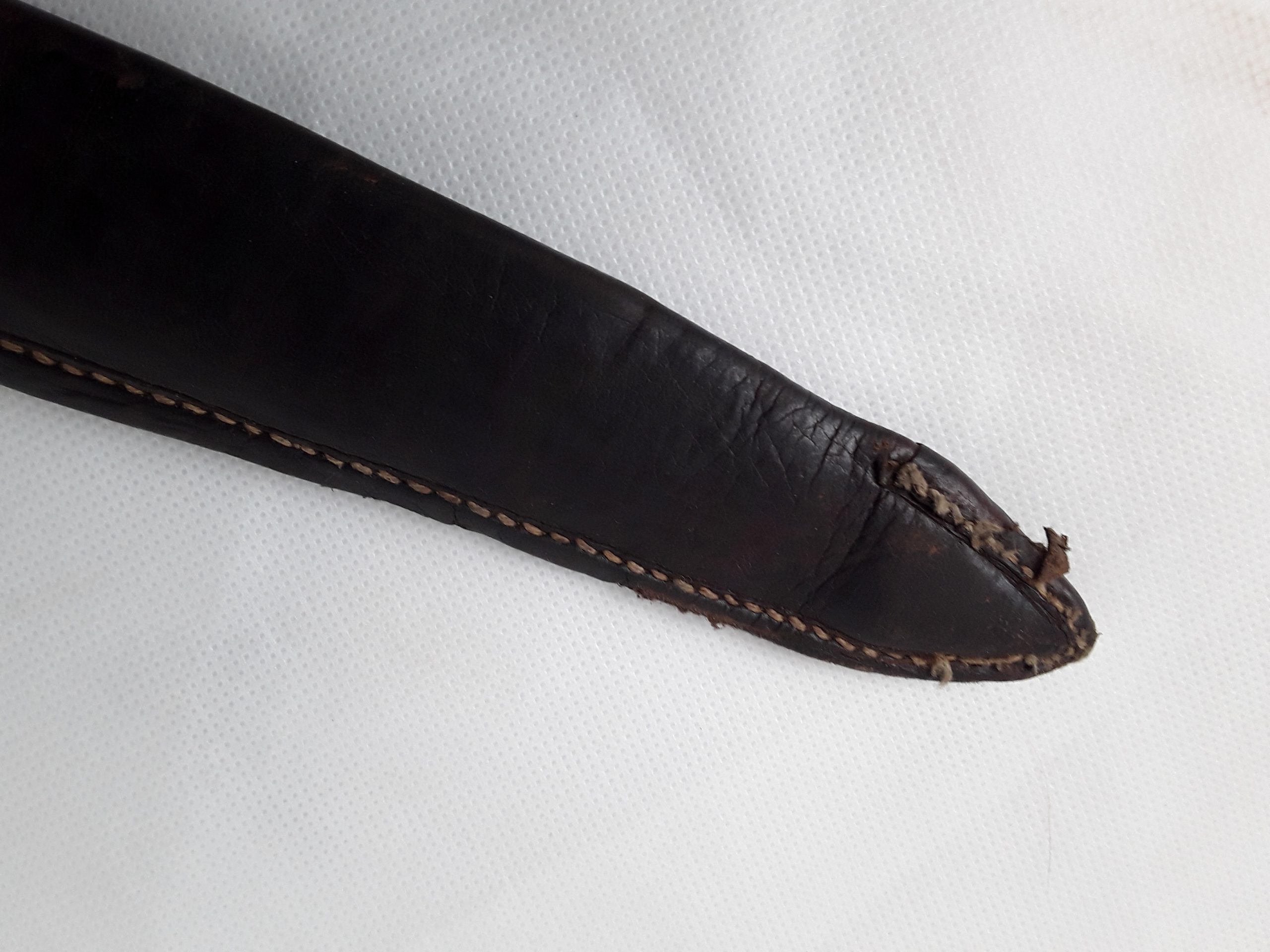Mid 20th Century Bone Handled Hunting Knife And Leather Scabbard - Image 5