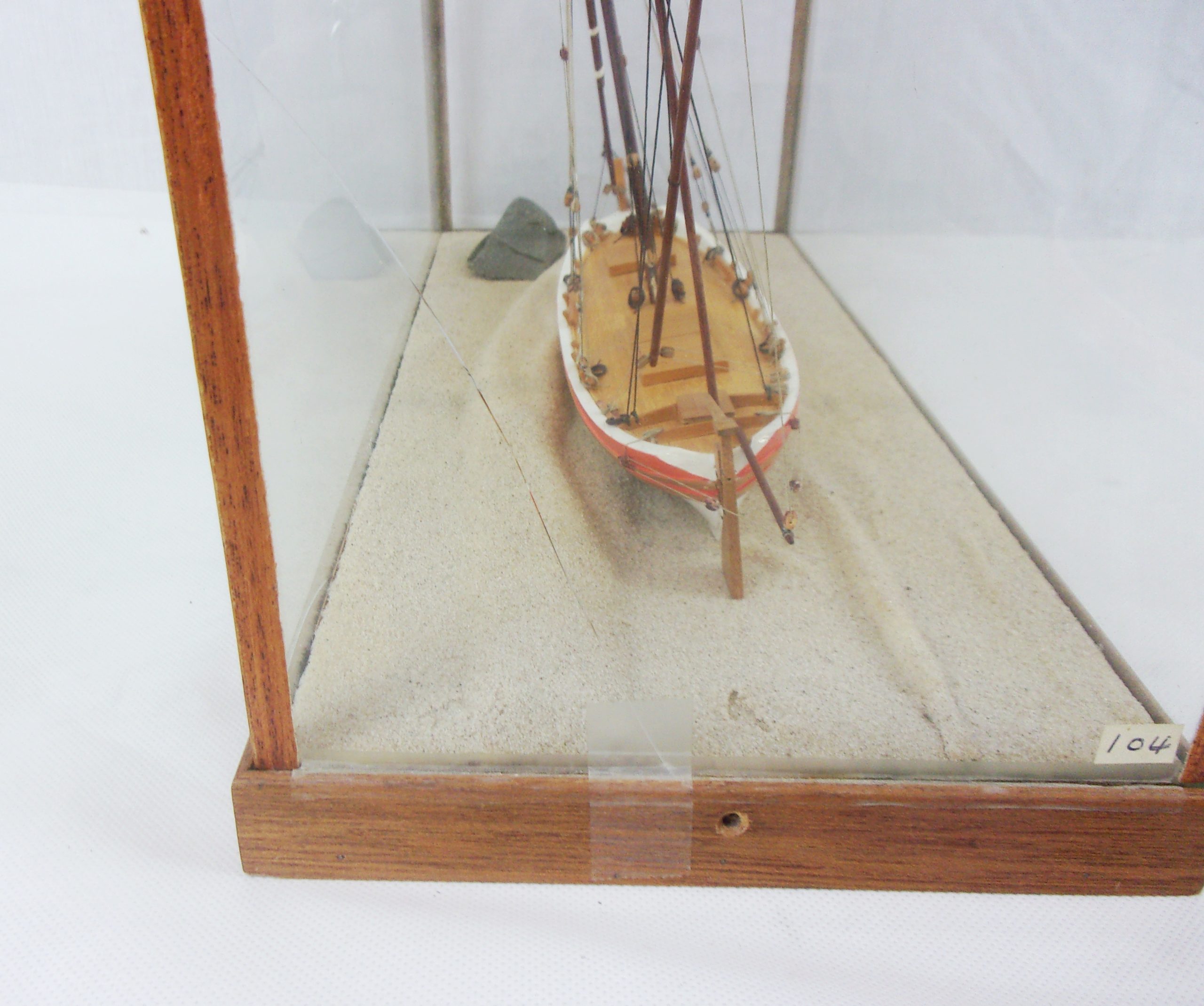 Cased Model Of A Portuguese Felucca In 1/50th Scale - Image 3